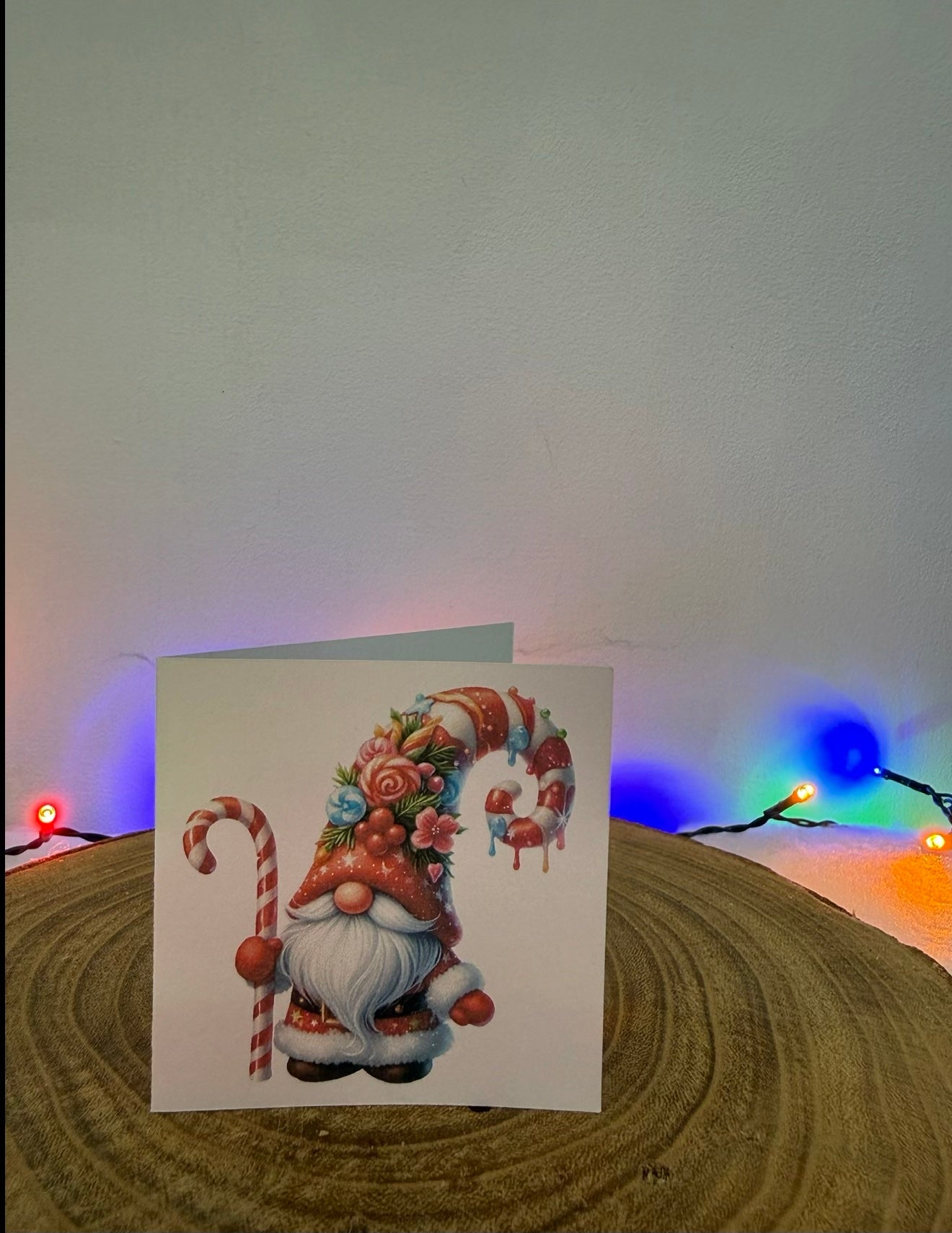 Candy Cane Gonk Collection – Set of 10 Small Square Christmas Cards with Envelopes