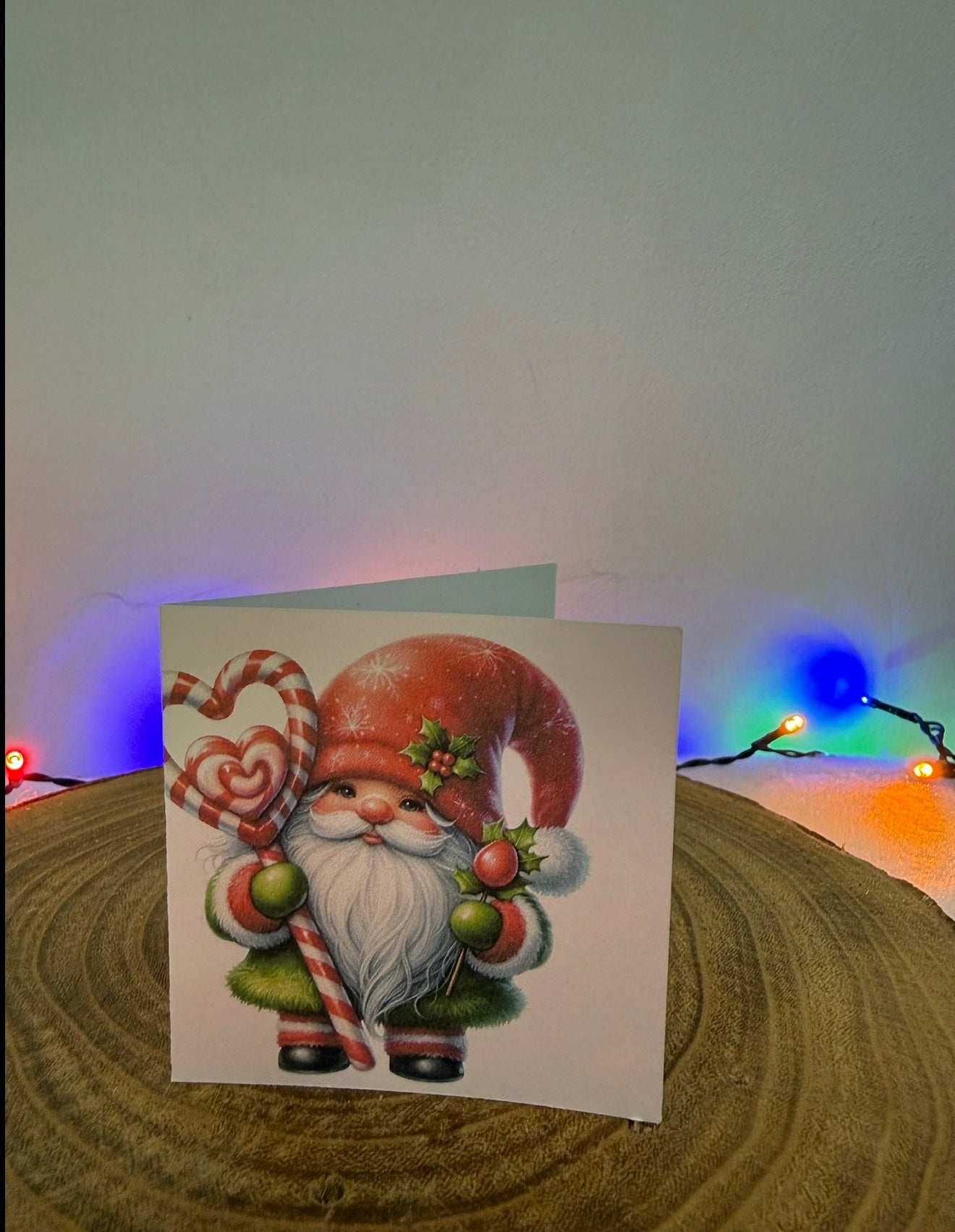 Candy Cane Gonk Collection – Set of 10 Small Square Christmas Cards with Envelopes