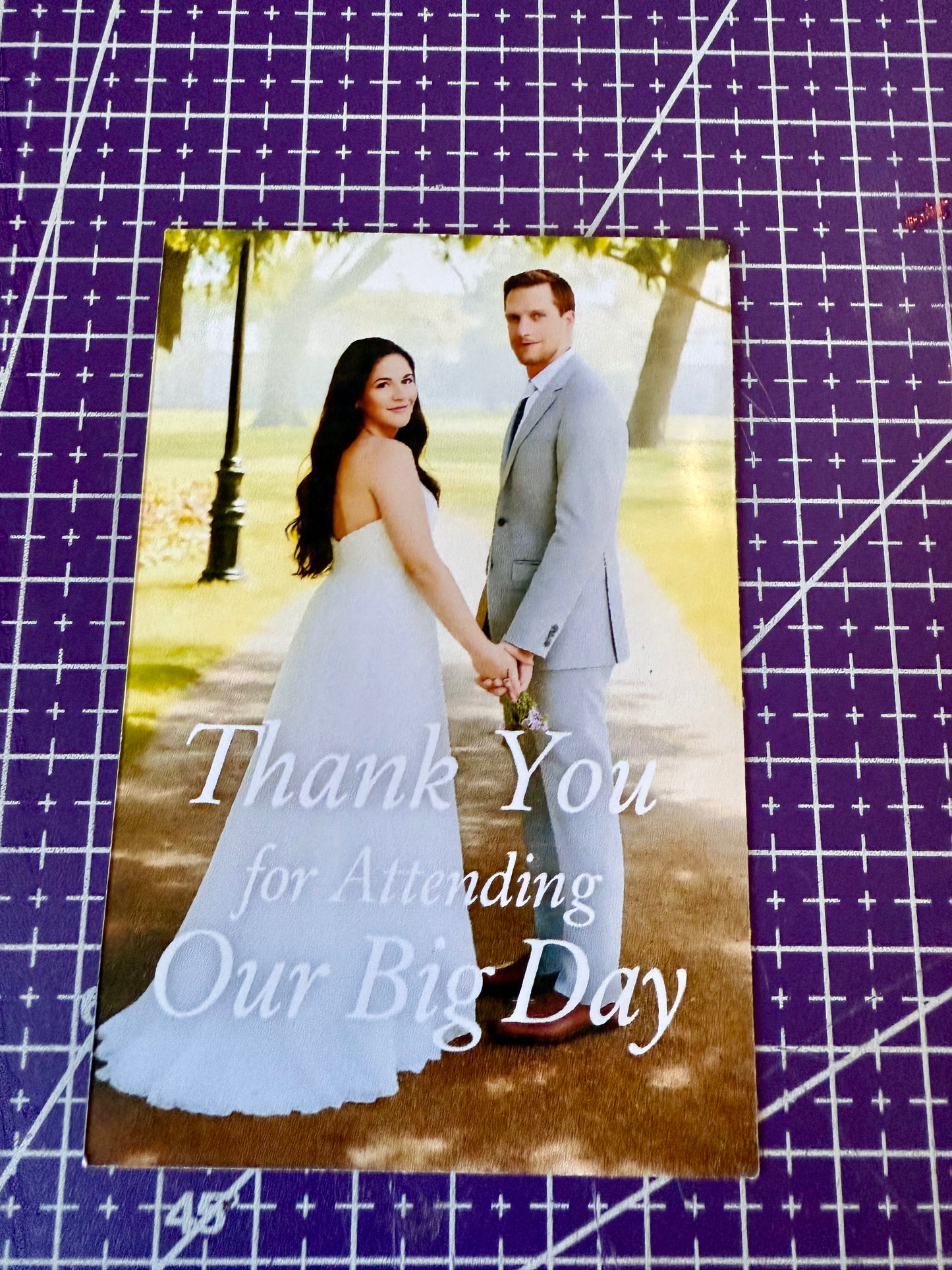 Personalised Photo Wedding Magnet – 7x10cm (Save the Date / Thank You / Favour)