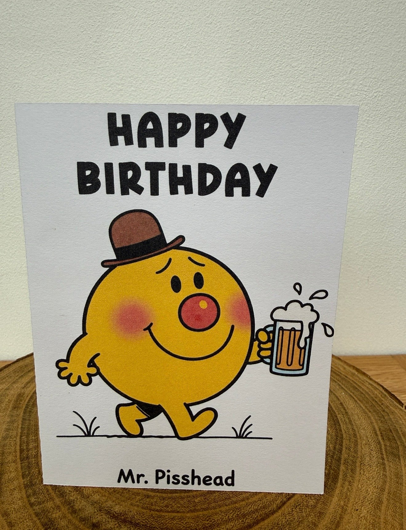 Mister & Misschief – Mr. Pisshead Birthday Card (Funny Adult Humour)