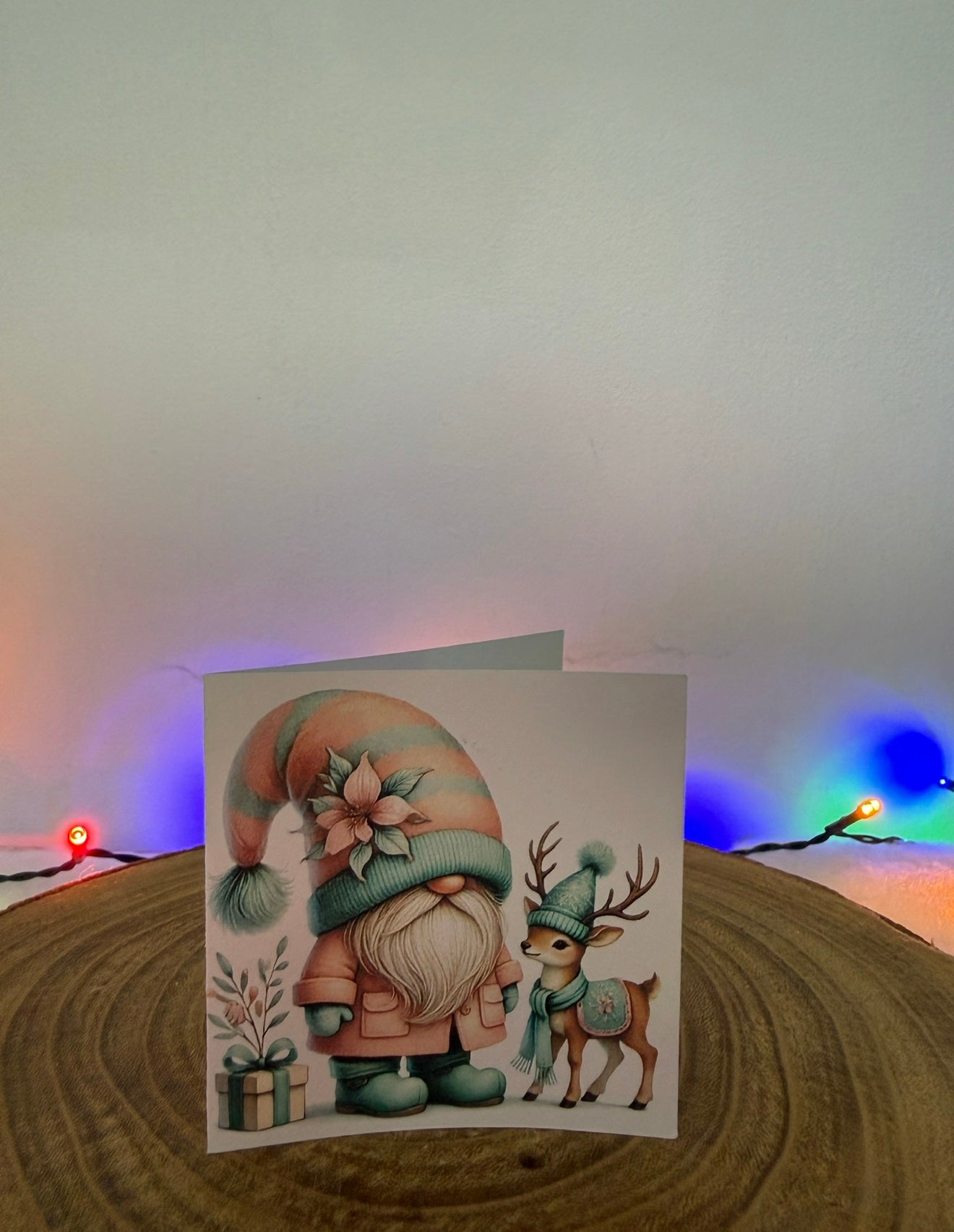 Pastel Gonk Collection – Set of 10 Small Square Christmas Cards with Envelopes