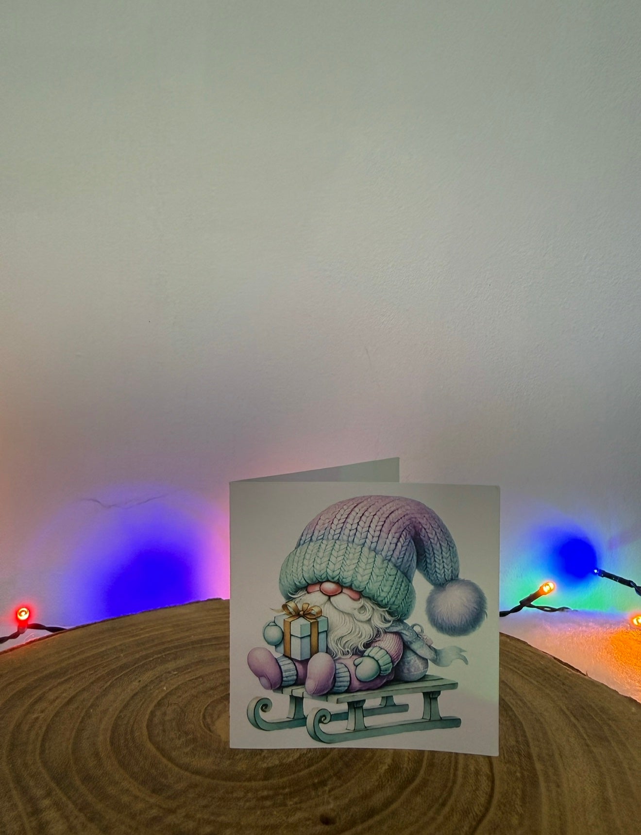 Pastel Gonk Collection – Set of 10 Small Square Christmas Cards with Envelopes