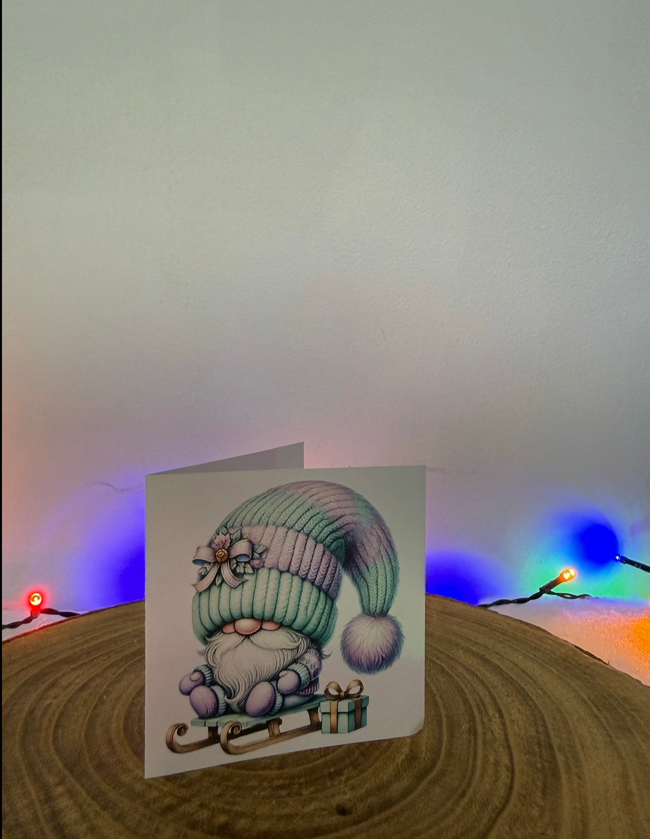 Pastel Gonk Collection – Set of 10 Small Square Christmas Cards with Envelopes