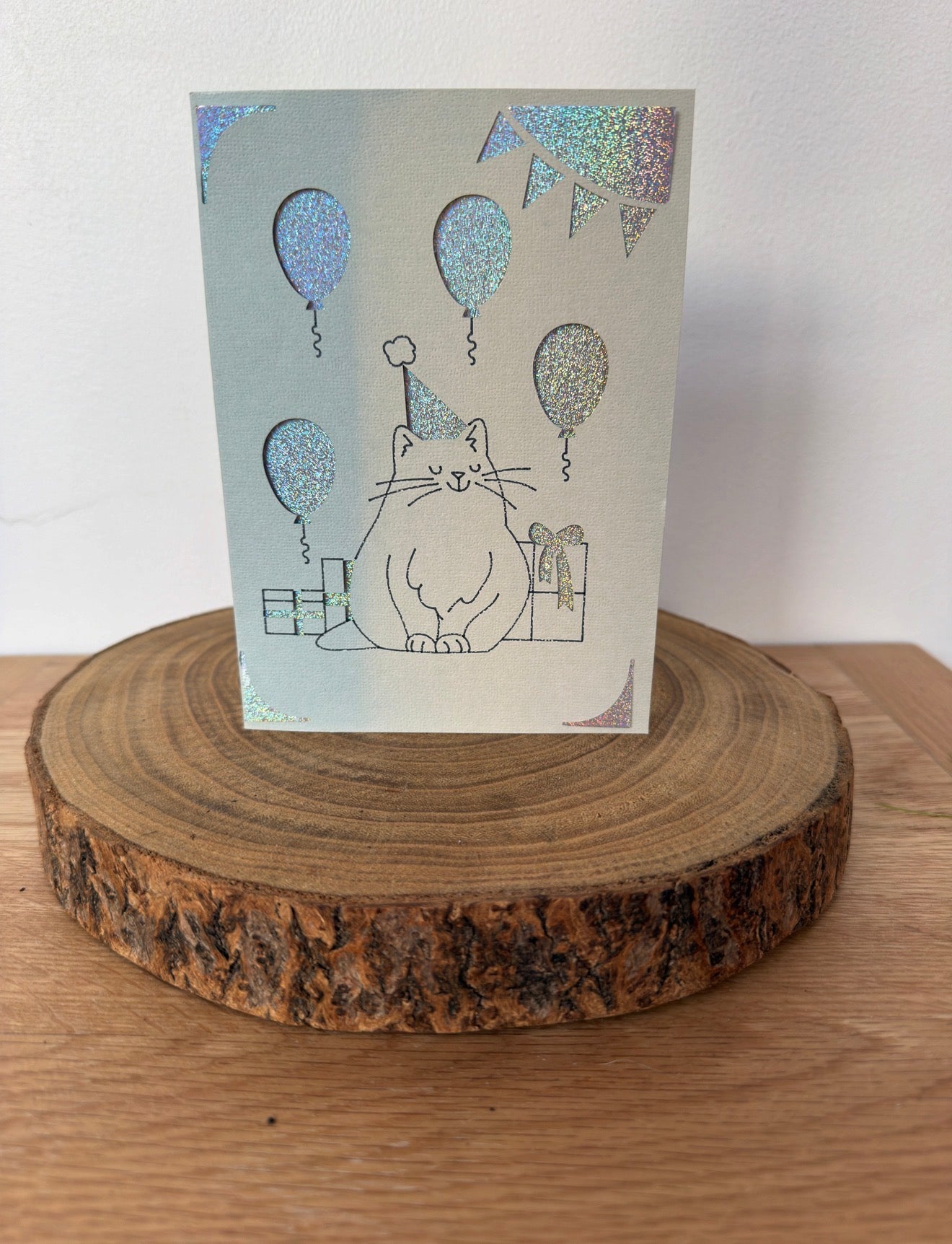 Purr-fect Party – Cat Birthday Cut-Out Card
