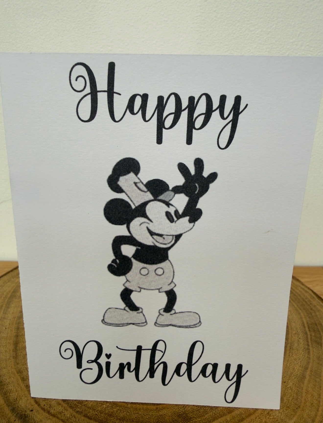 Steamboat Willie Birthday Card β Classic 1928 Cartoon Mouse Design