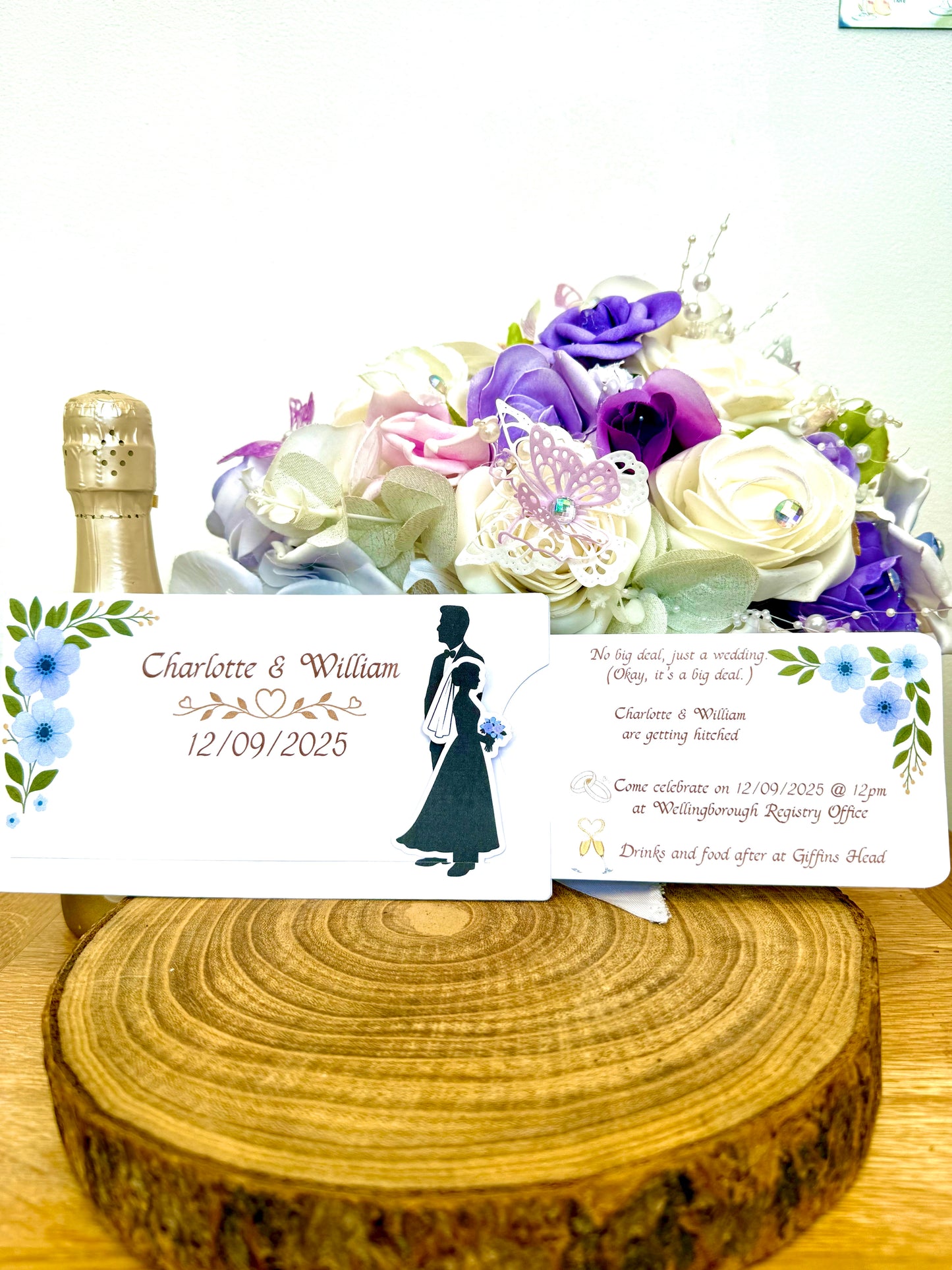 "Slide Into Forever" Wedding Invitation