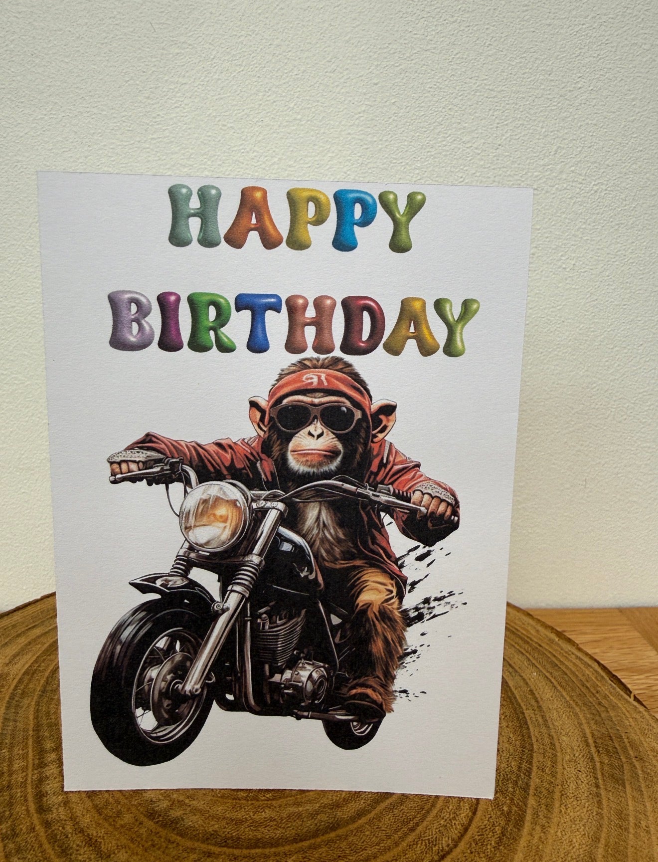 Born to Be Wild – Biker Monkey Birthday Card