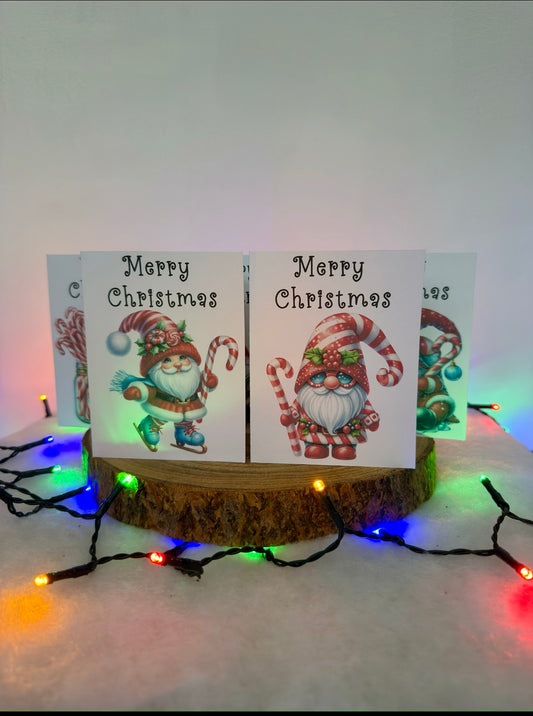 Candy Cane Gonk Collection – Set of 10 Christmas Cards with Envelopes