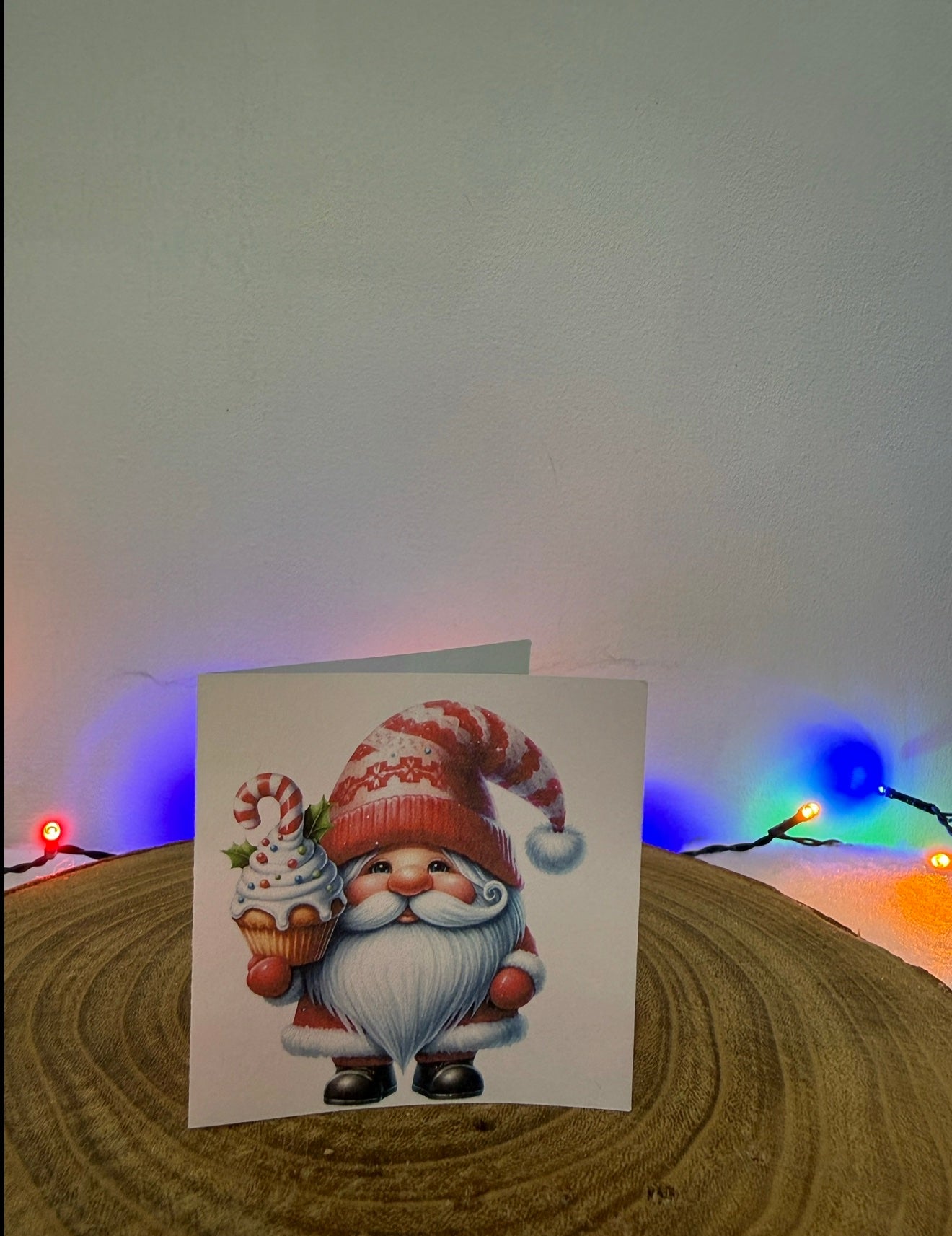 Candy Cane Gonk Collection – Set of 10 Small Square Christmas Cards with Envelopes