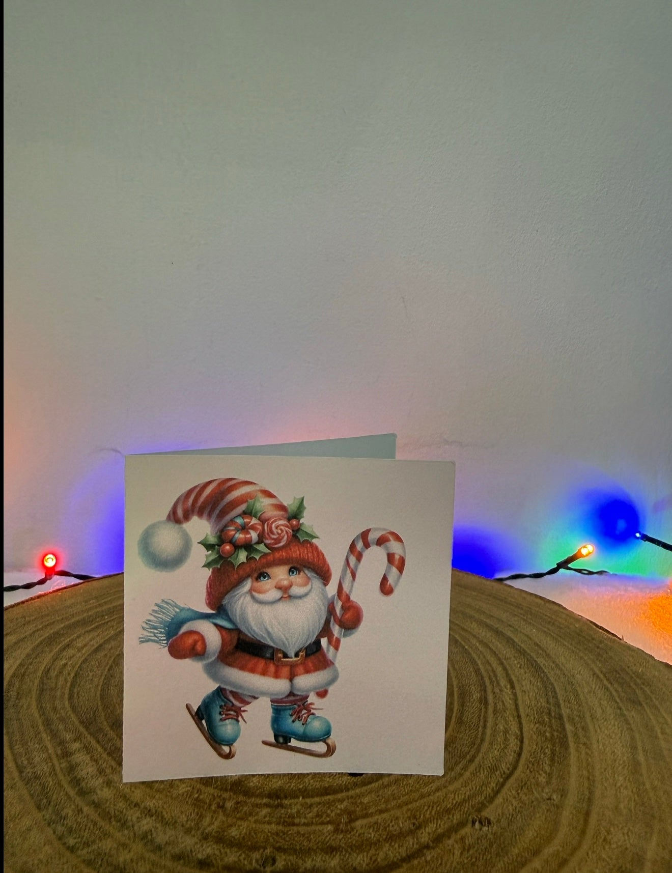 Candy Cane Gonk Collection – Set of 10 Small Square Christmas Cards with Envelopes