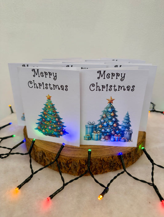Decorated Christmas Tree Collection – Set of 10 Christmas Cards with Envelopes