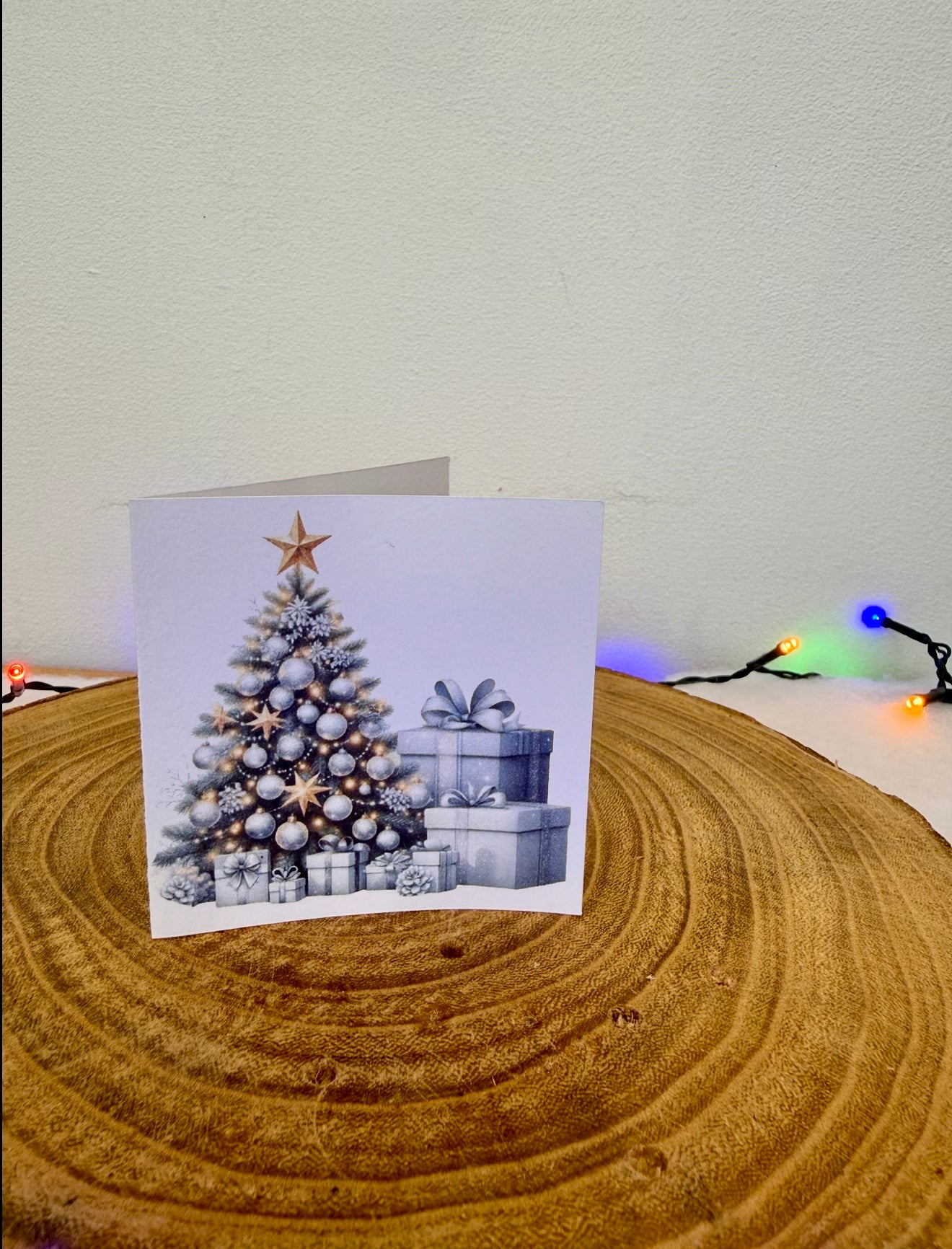 Decorated Christmas Tree Collection – Set of 10 Small Cards with Envelopes
