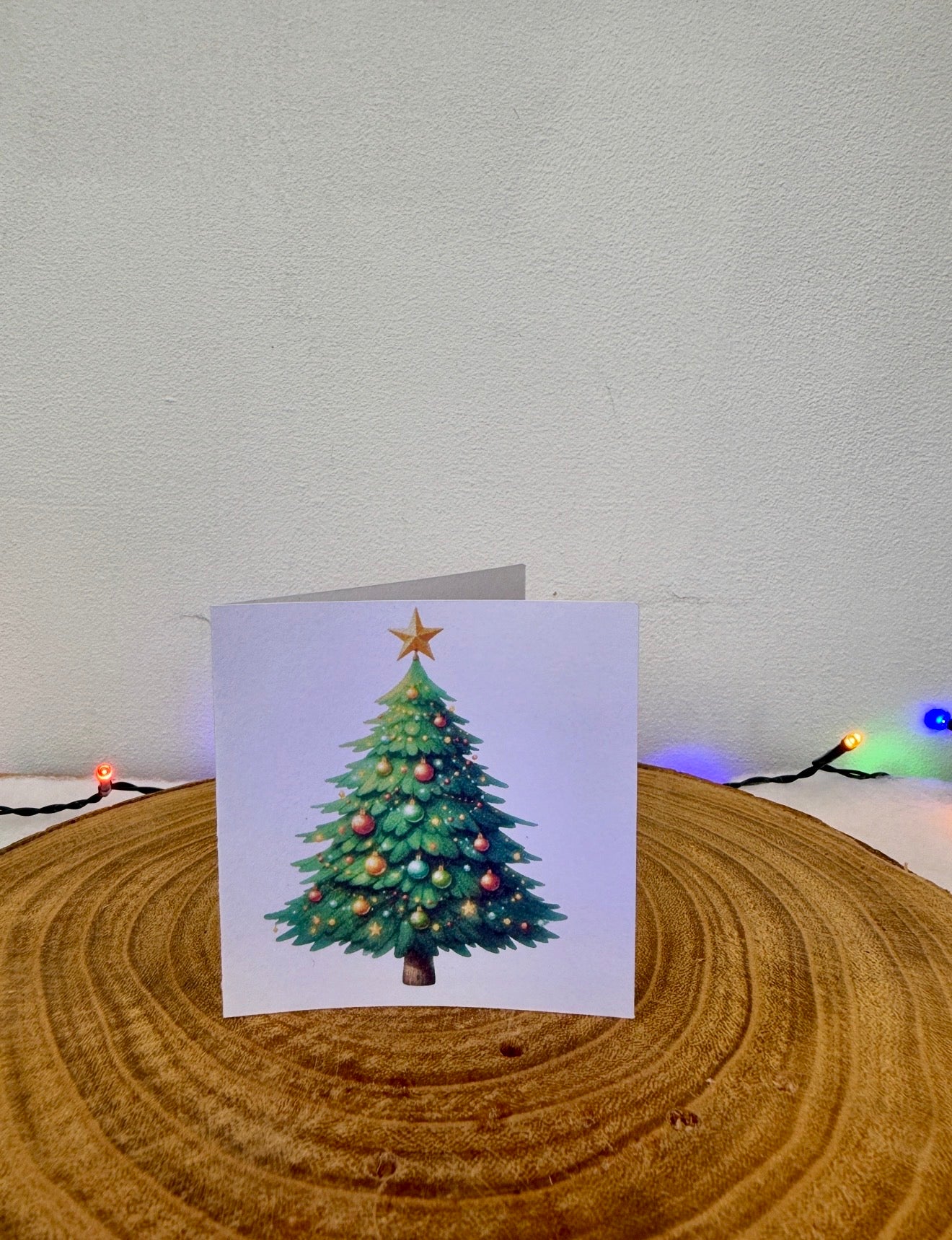 Decorated Christmas Tree Collection – Set of 10 Small Cards with Envelopes