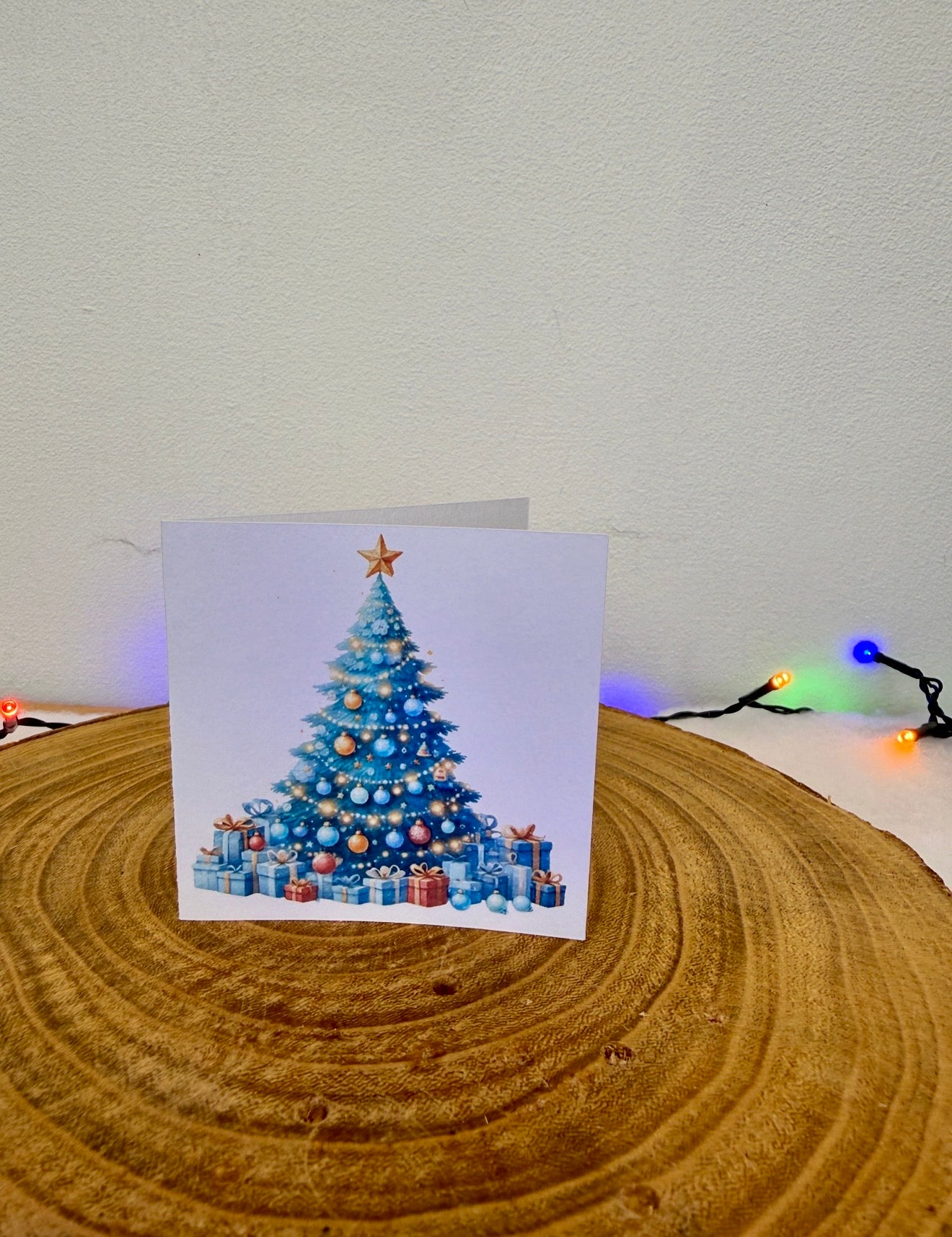 Decorated Christmas Tree Collection – Set of 10 Small Cards with Envelopes
