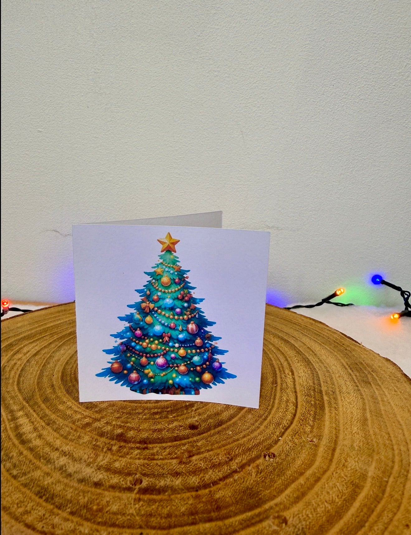 Decorated Christmas Tree Collection – Set of 10 Small Cards with Envelopes