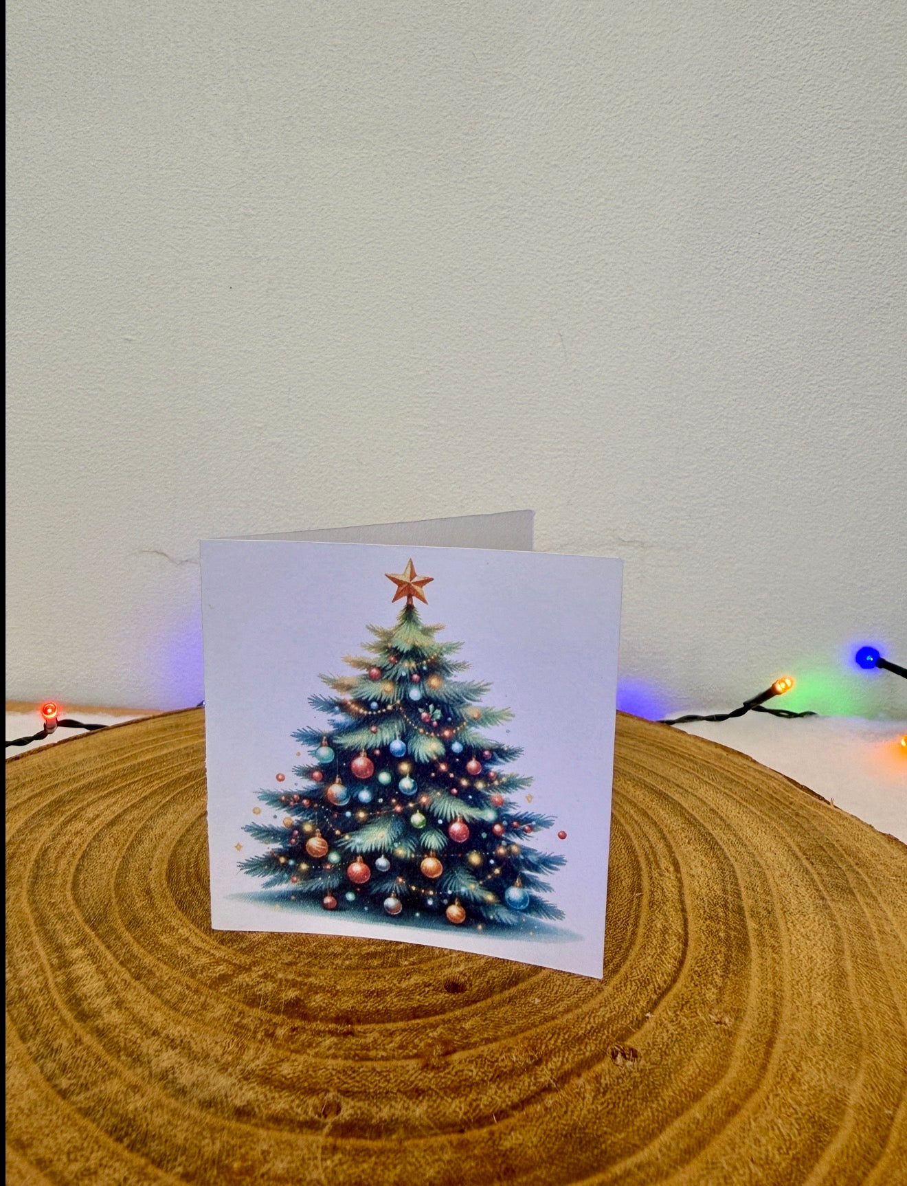 Decorated Christmas Tree Collection – Set of 10 Small Cards with Envelopes