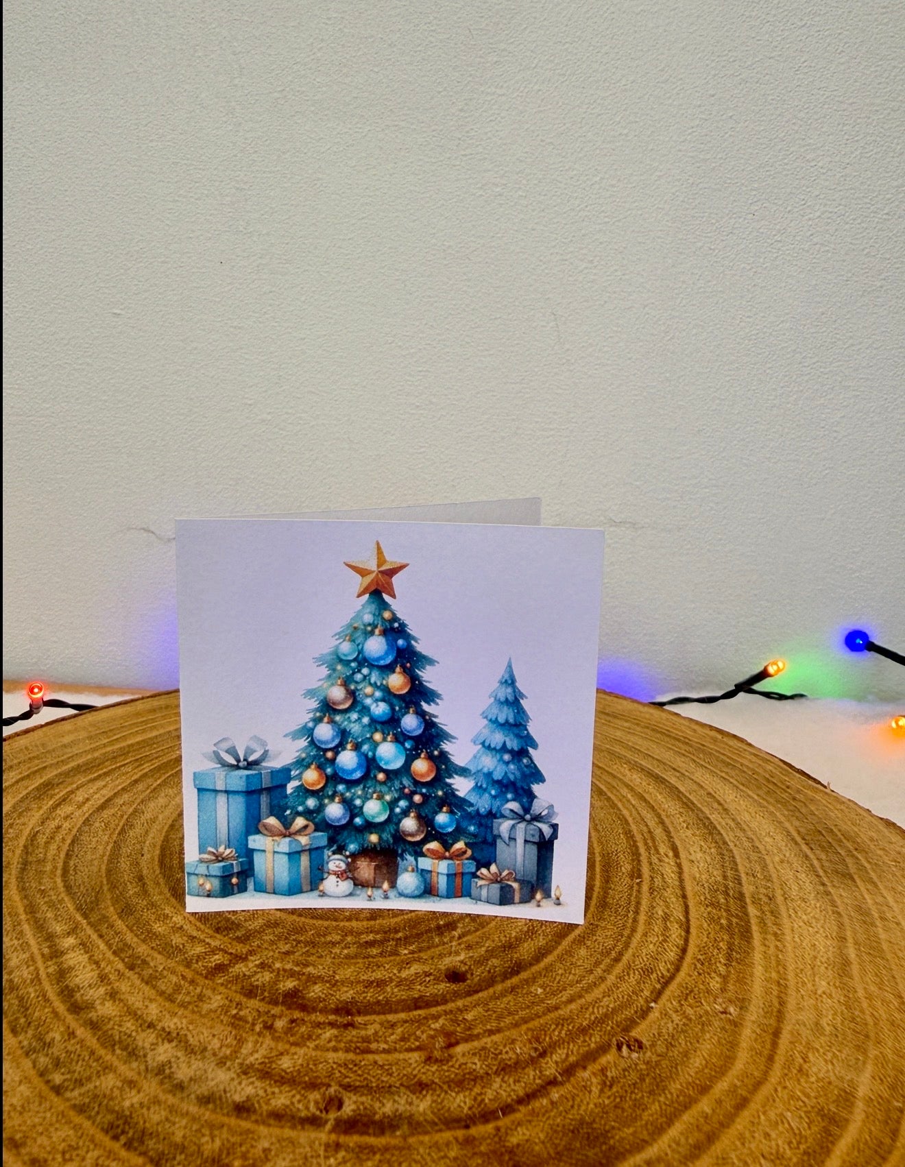 Decorated Christmas Tree Collection – Set of 10 Small Cards with Envelopes