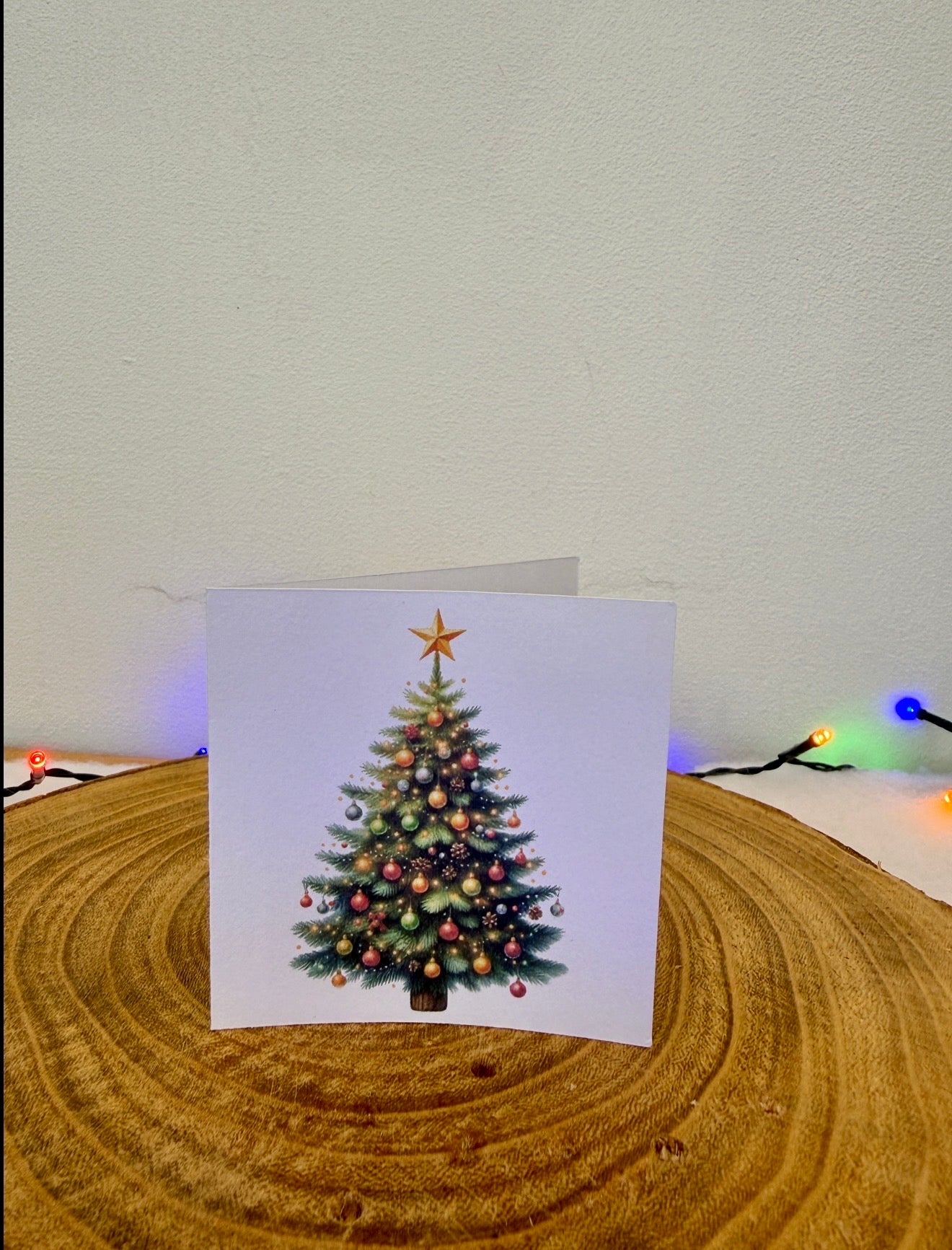 Decorated Christmas Tree Collection – Set of 10 Small Cards with Envelopes