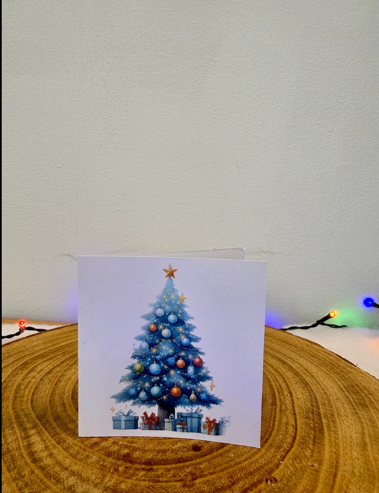 Decorated Christmas Tree Collection – Set of 10 Small Cards with Envelopes