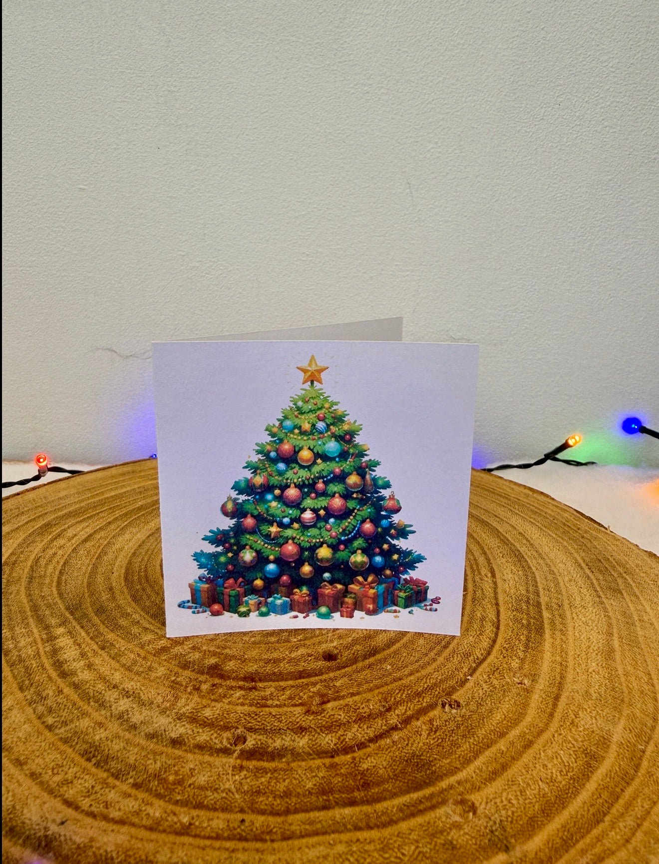 Decorated Christmas Tree Collection – Set of 10 Small Cards with Envelopes