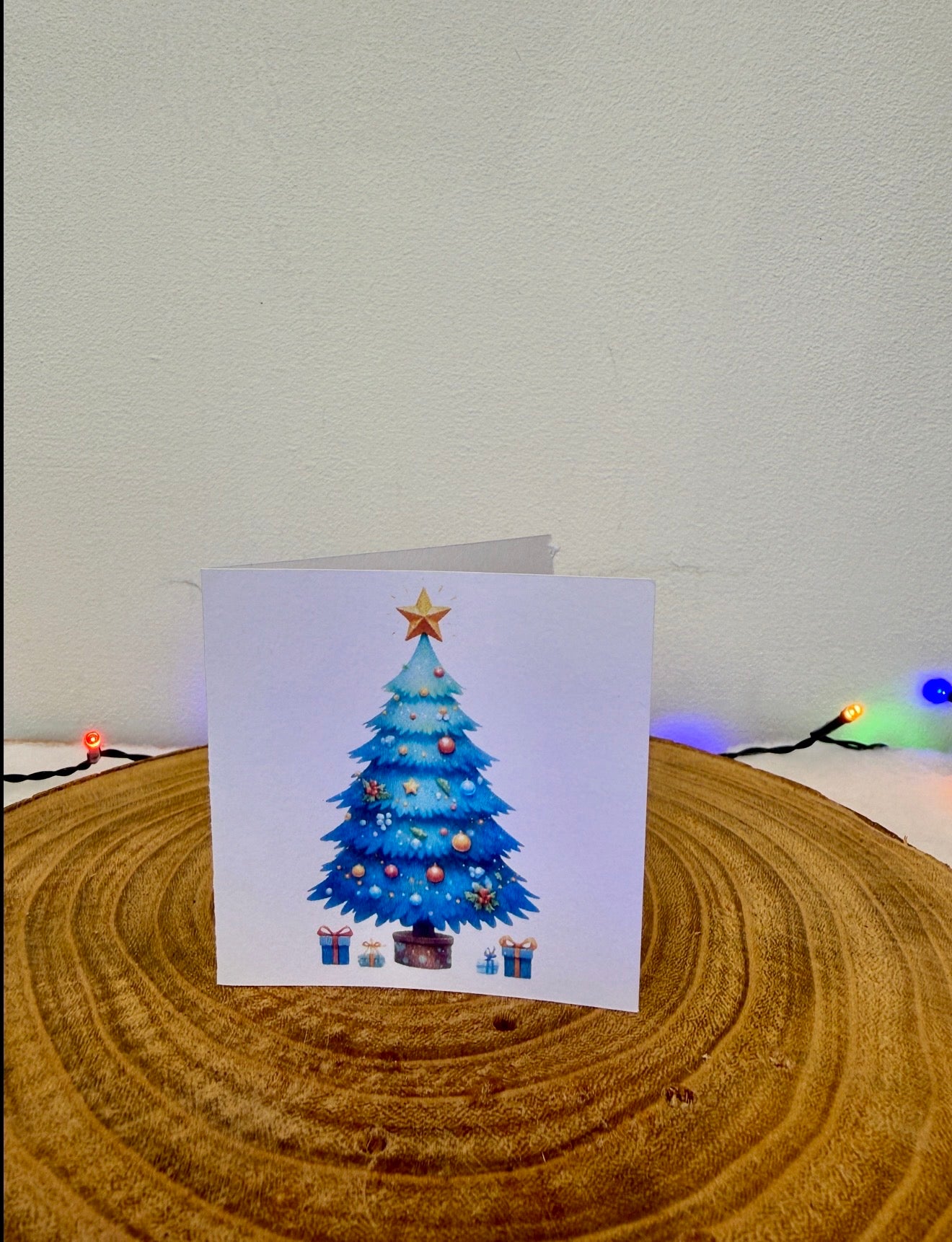 Decorated Christmas Tree Collection – Set of 10 Small Cards with Envelopes