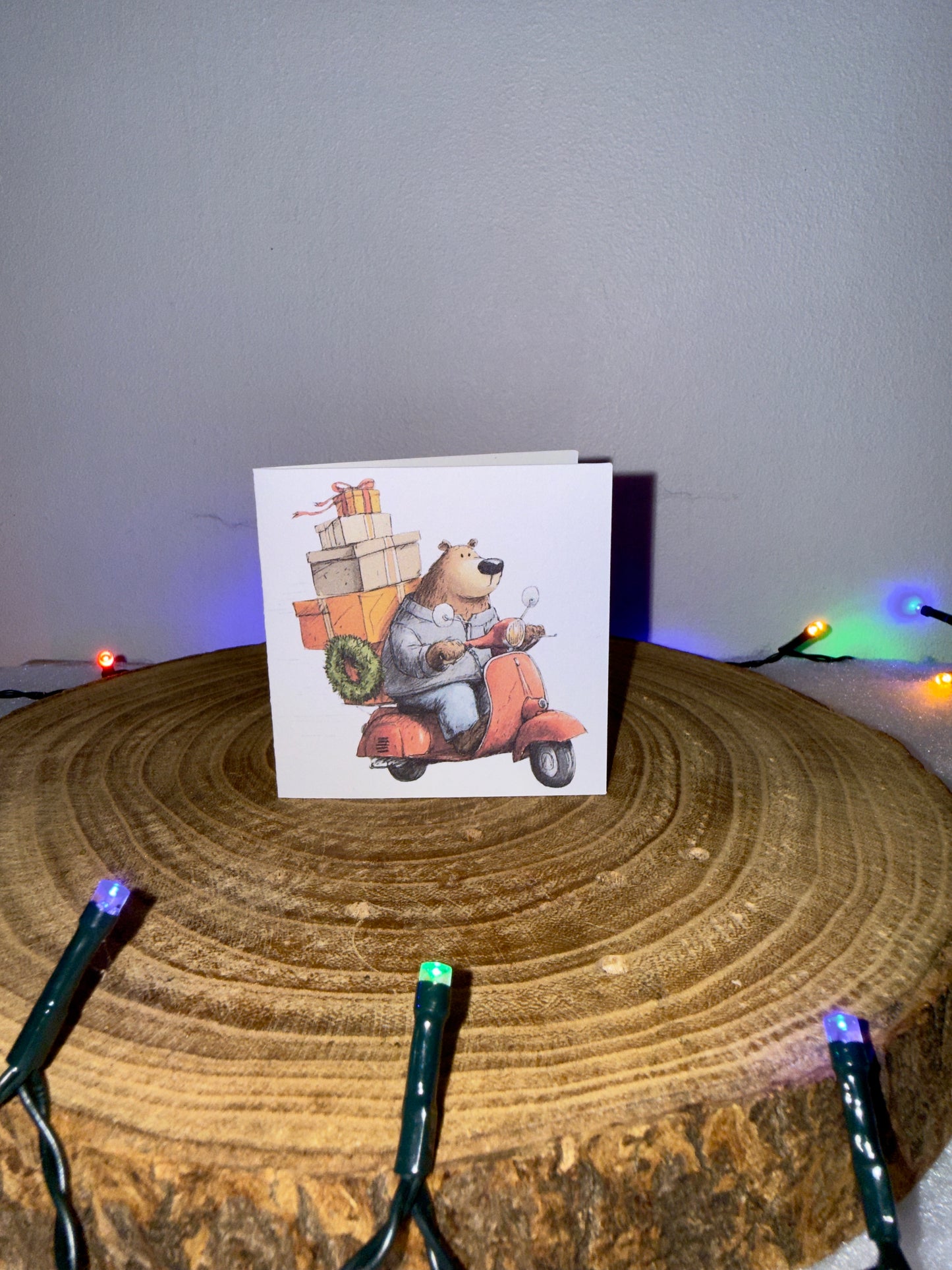 Festive Bear Collection – Set of 8 Small Christmas Cards with Envelopes