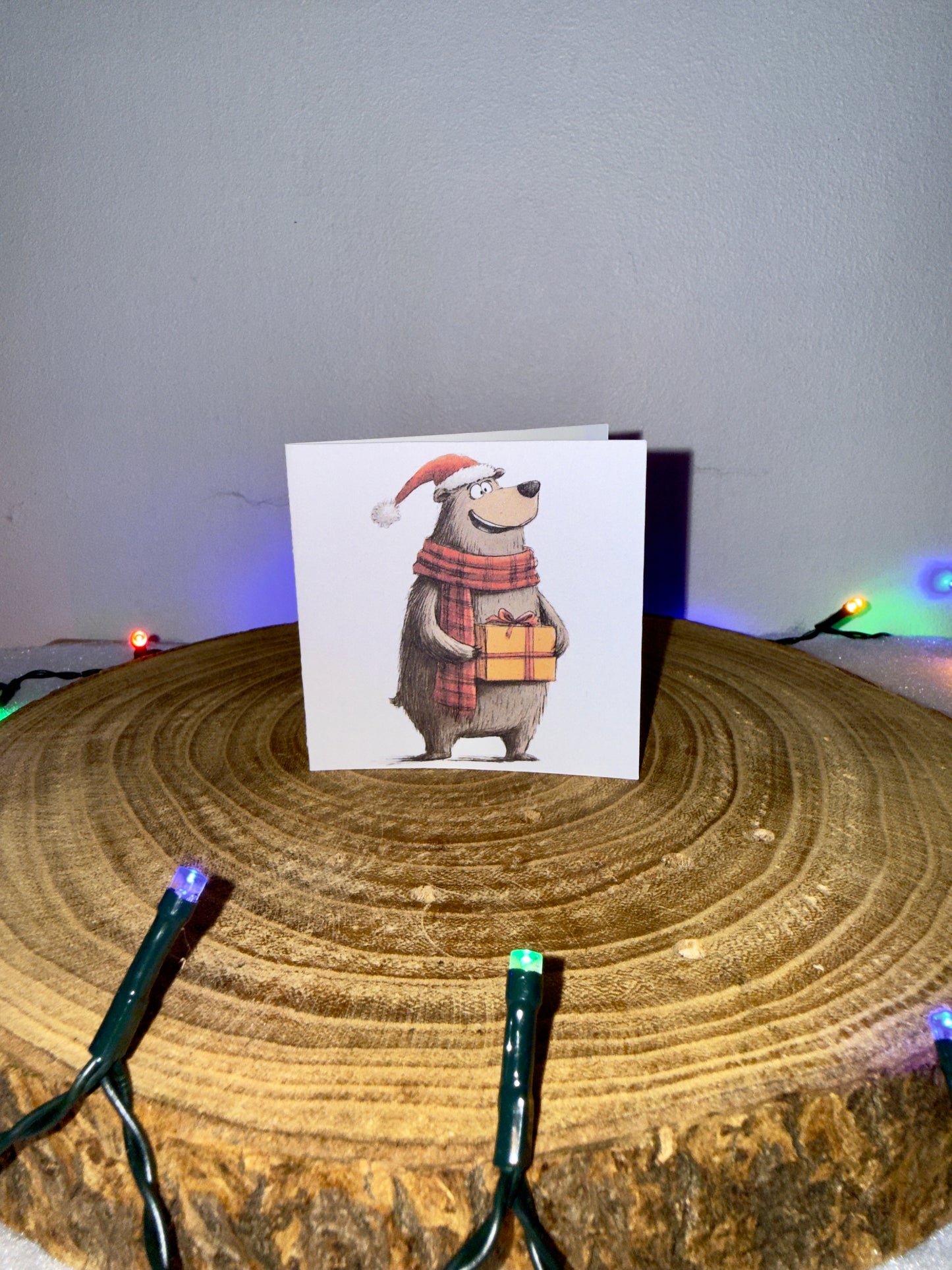 Festive Bear Collection – Set of 8 Small Christmas Cards with Envelopes