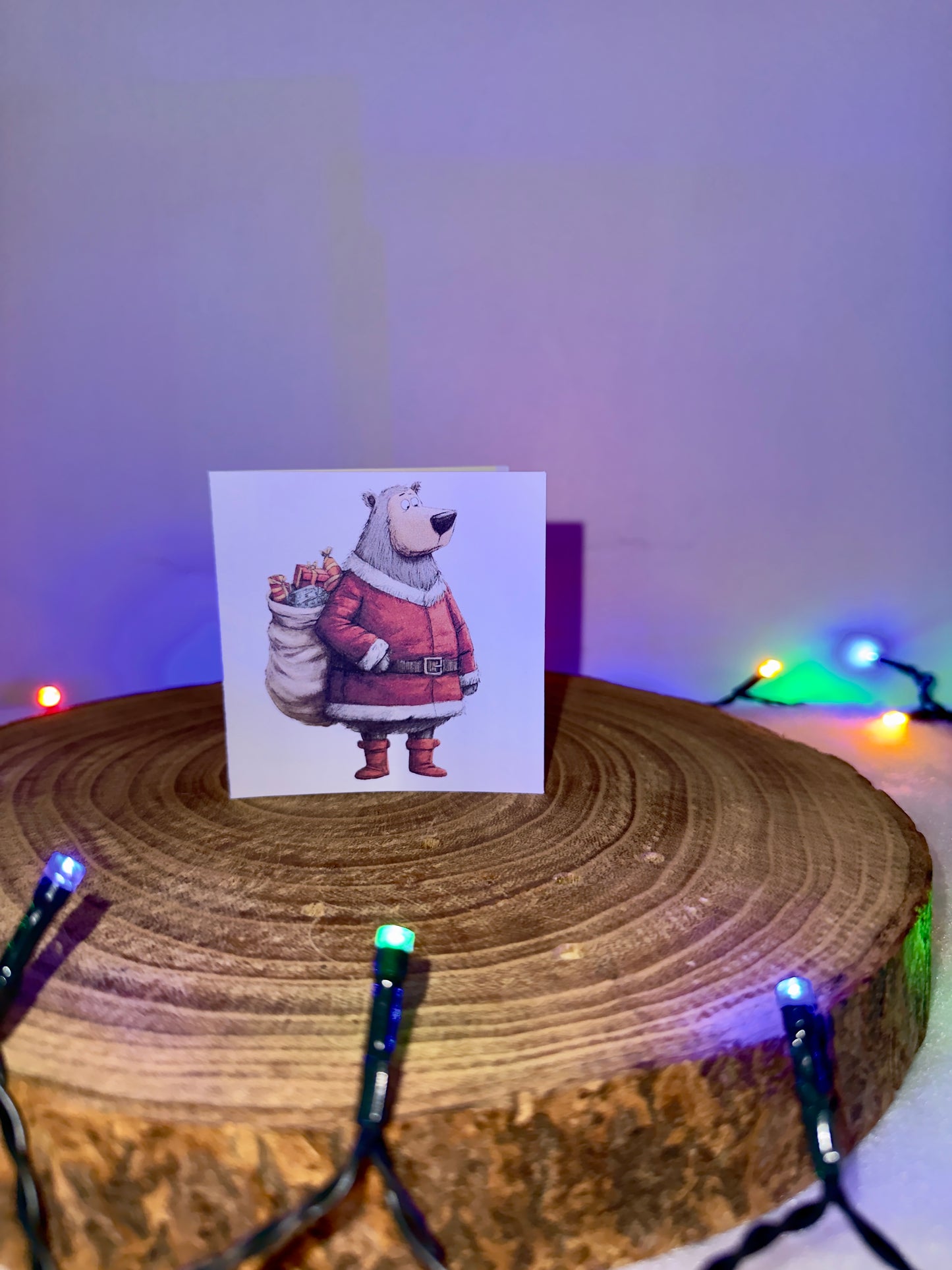 Festive Bear Collection – Set of 8 Small Christmas Cards with Envelopes