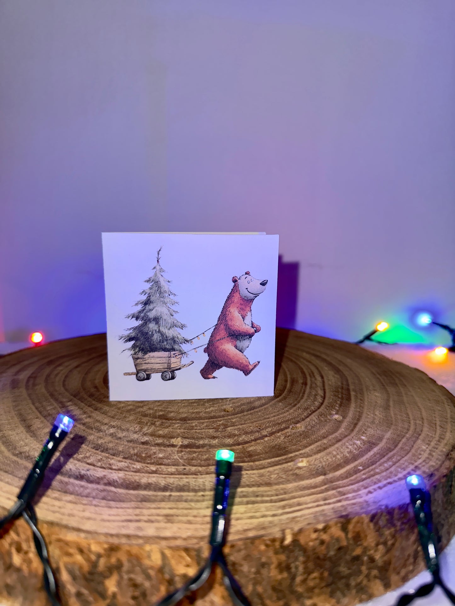 Festive Bear Collection – Set of 8 Small Christmas Cards with Envelopes
