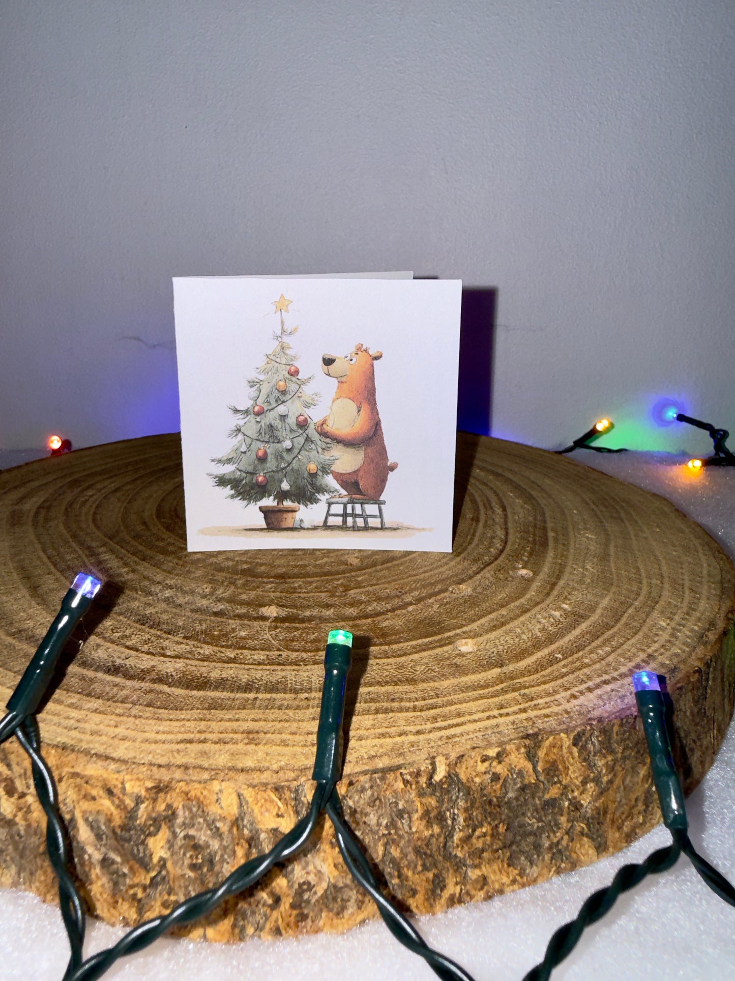 Festive Bear Collection – Set of 8 Small Christmas Cards with Envelopes