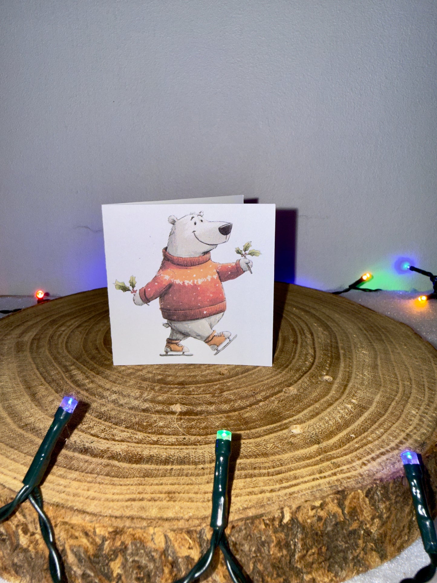 Festive Bear Collection – Set of 8 Small Christmas Cards with Envelopes