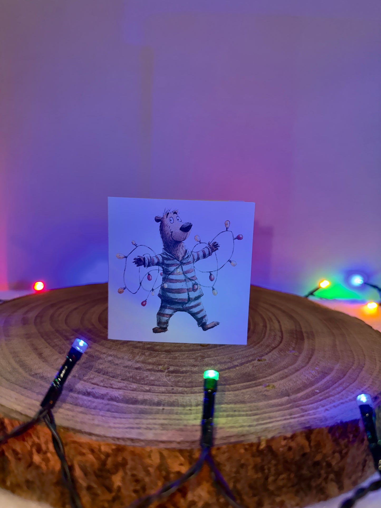 Festive Bear Collection – Set of 8 Small Christmas Cards with Envelopes