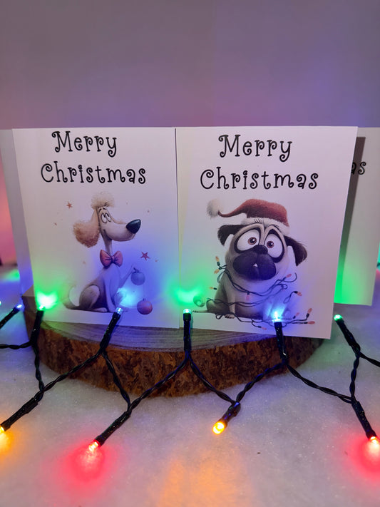 Festive Dog Collection – Set of 10 Christmas Cards with Envelopes