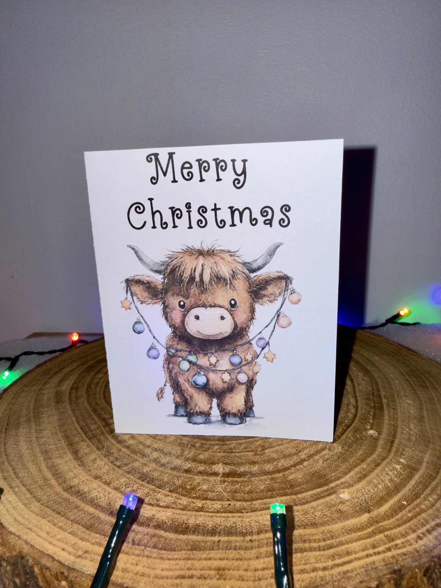 Festive Highland Cow Collection – Set of 10 Christmas Cards with Envelopes