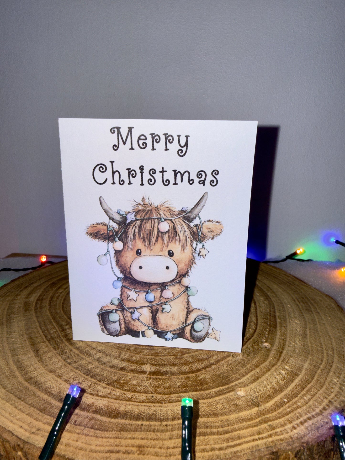 Festive Highland Cow Collection – Set of 10 Christmas Cards with Envelopes