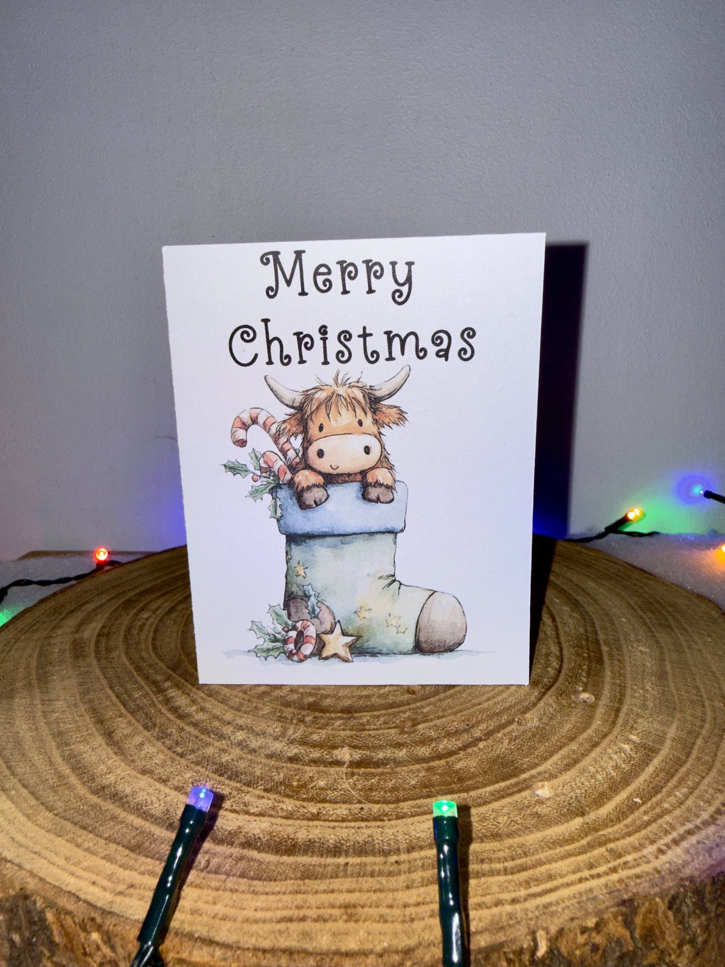 Festive Highland Cow Collection – Set of 10 Christmas Cards with Envelopes