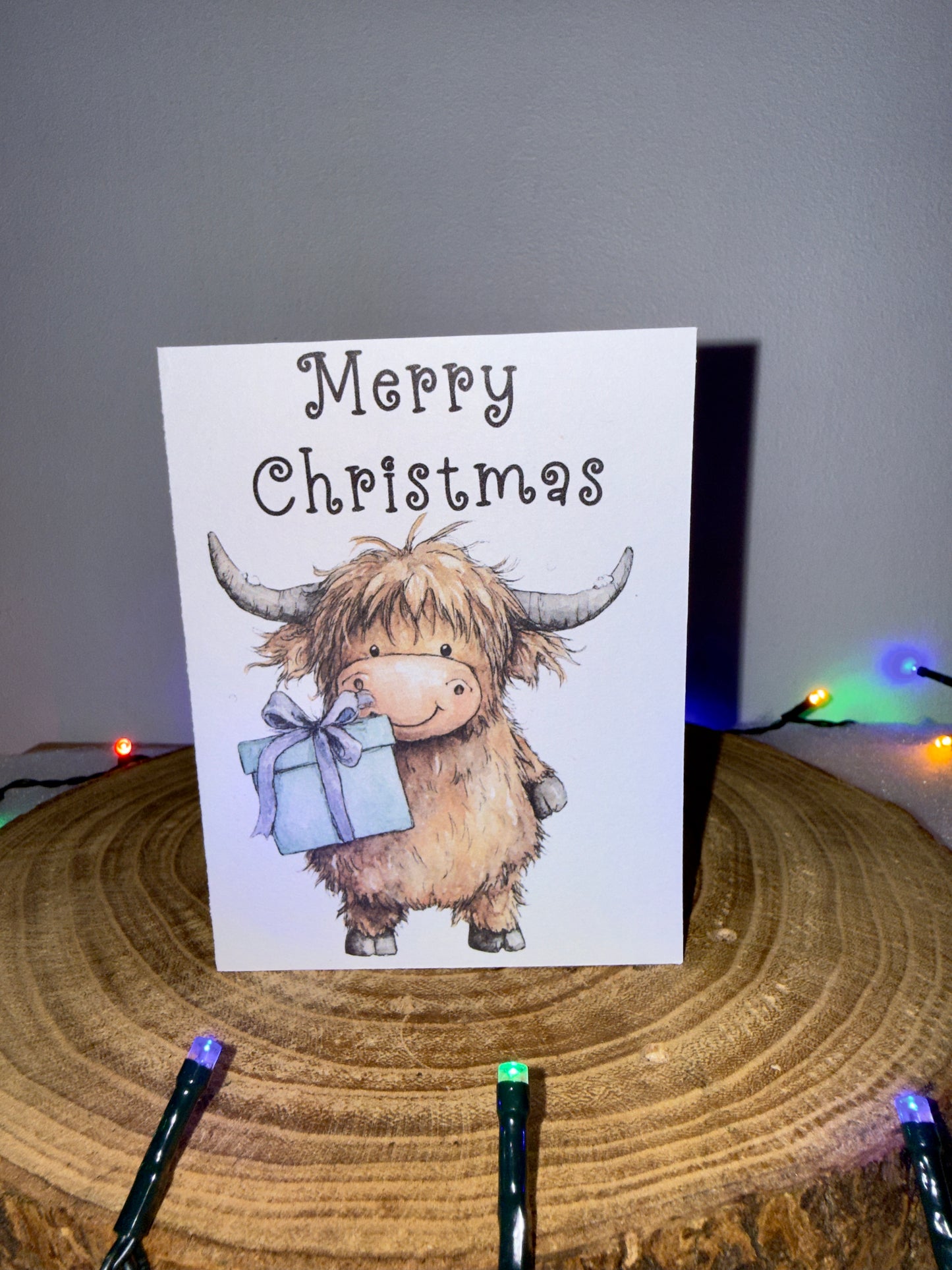 Festive Highland Cow Collection – Set of 10 Christmas Cards with Envelopes