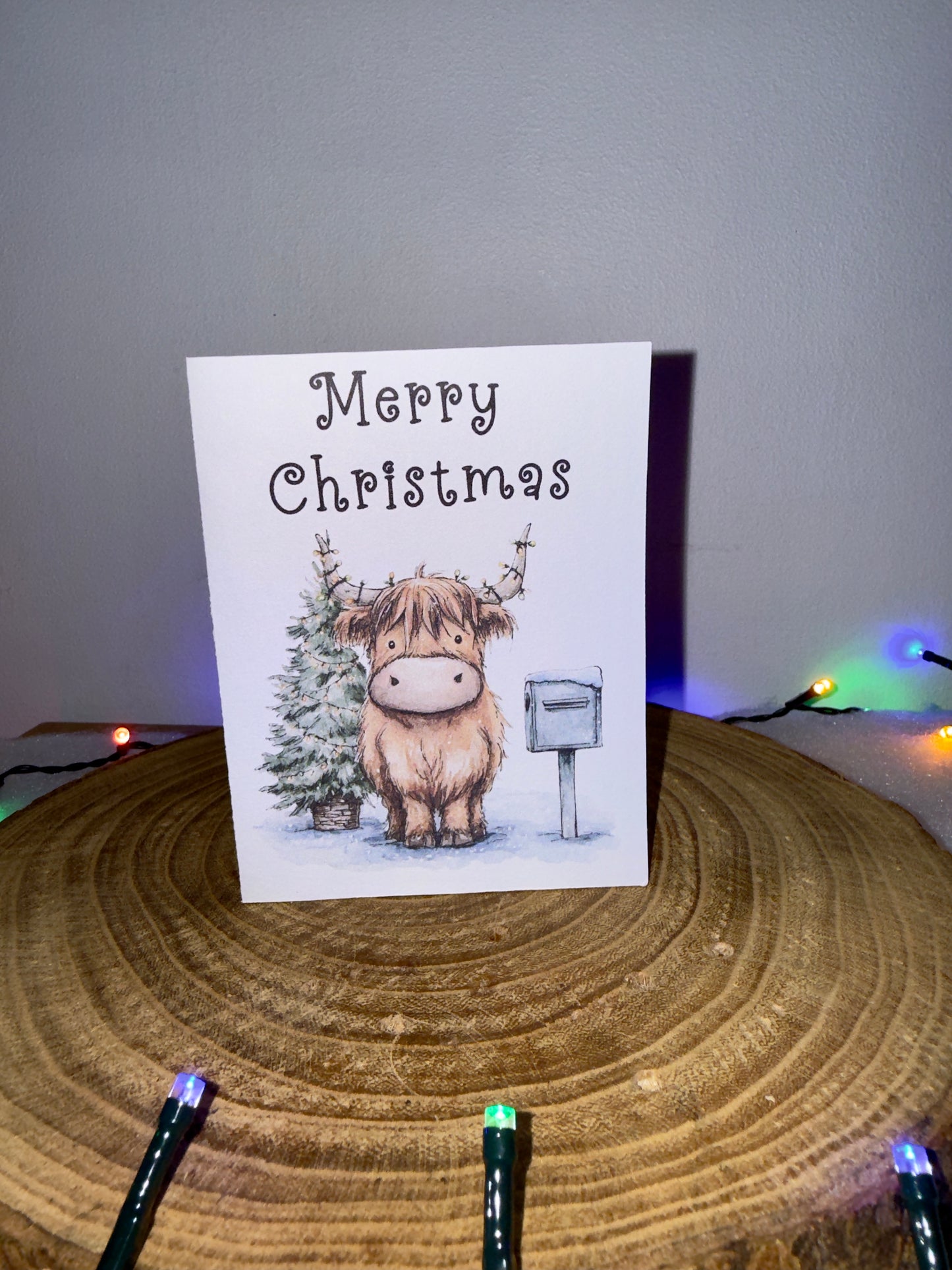 Festive Highland Cow Collection – Set of 10 Christmas Cards with Envelopes