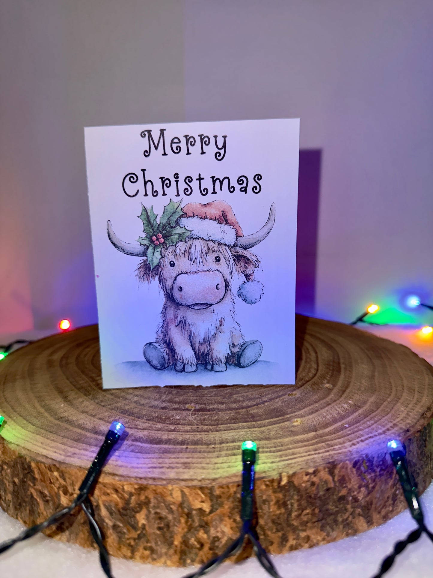 Festive Highland Cow Collection – Set of 10 Christmas Cards with Envelopes