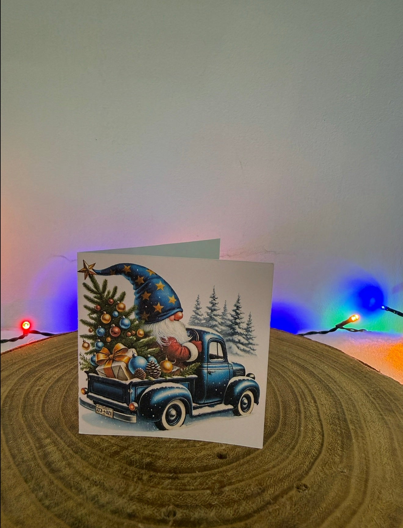 Gonk Truck Adventures – Set of 10 Small Square Christmas Cards with Envelopes