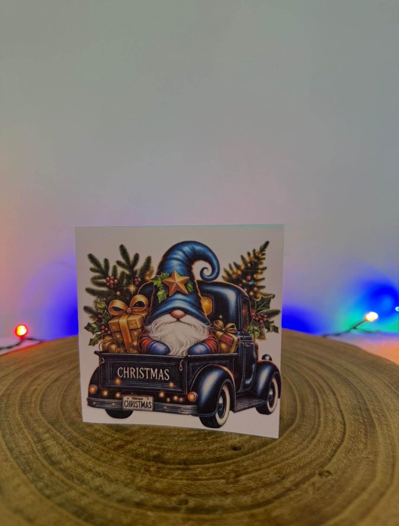 Gonk Truck Adventures – Set of 10 Small Square Christmas Cards with Envelopes