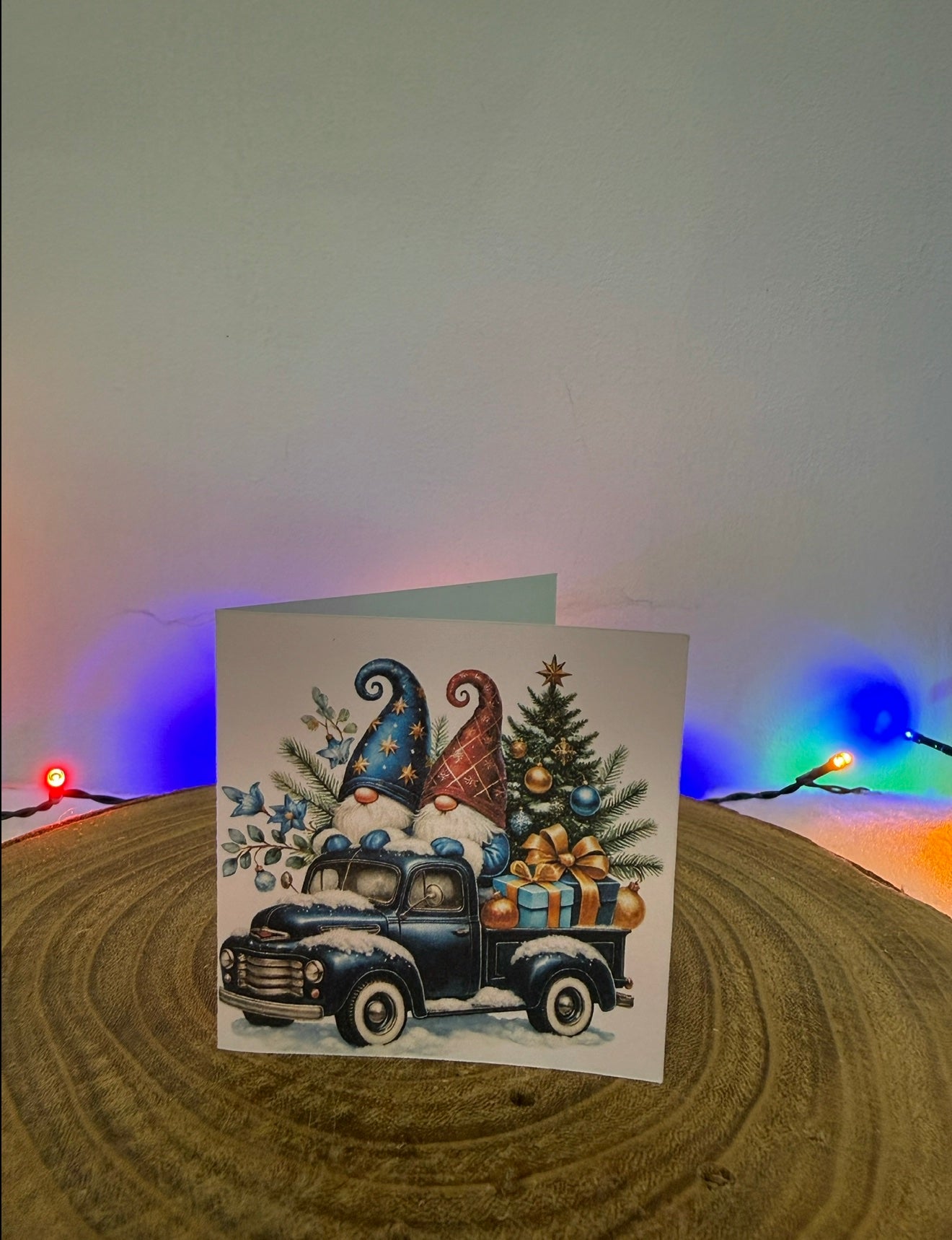 Gonk Truck Adventures – Set of 10 Small Square Christmas Cards with Envelopes