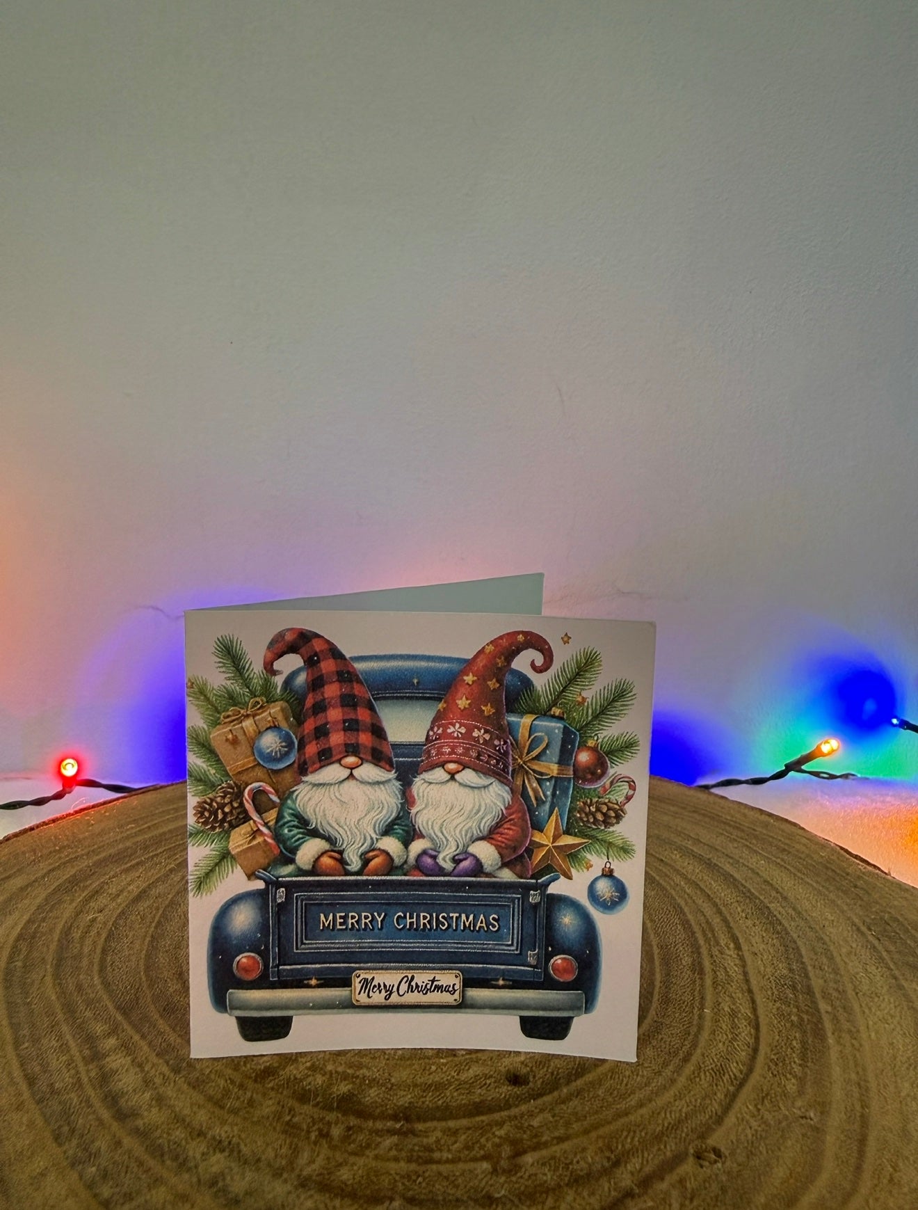 Gonk Truck Adventures – Set of 10 Small Square Christmas Cards with Envelopes