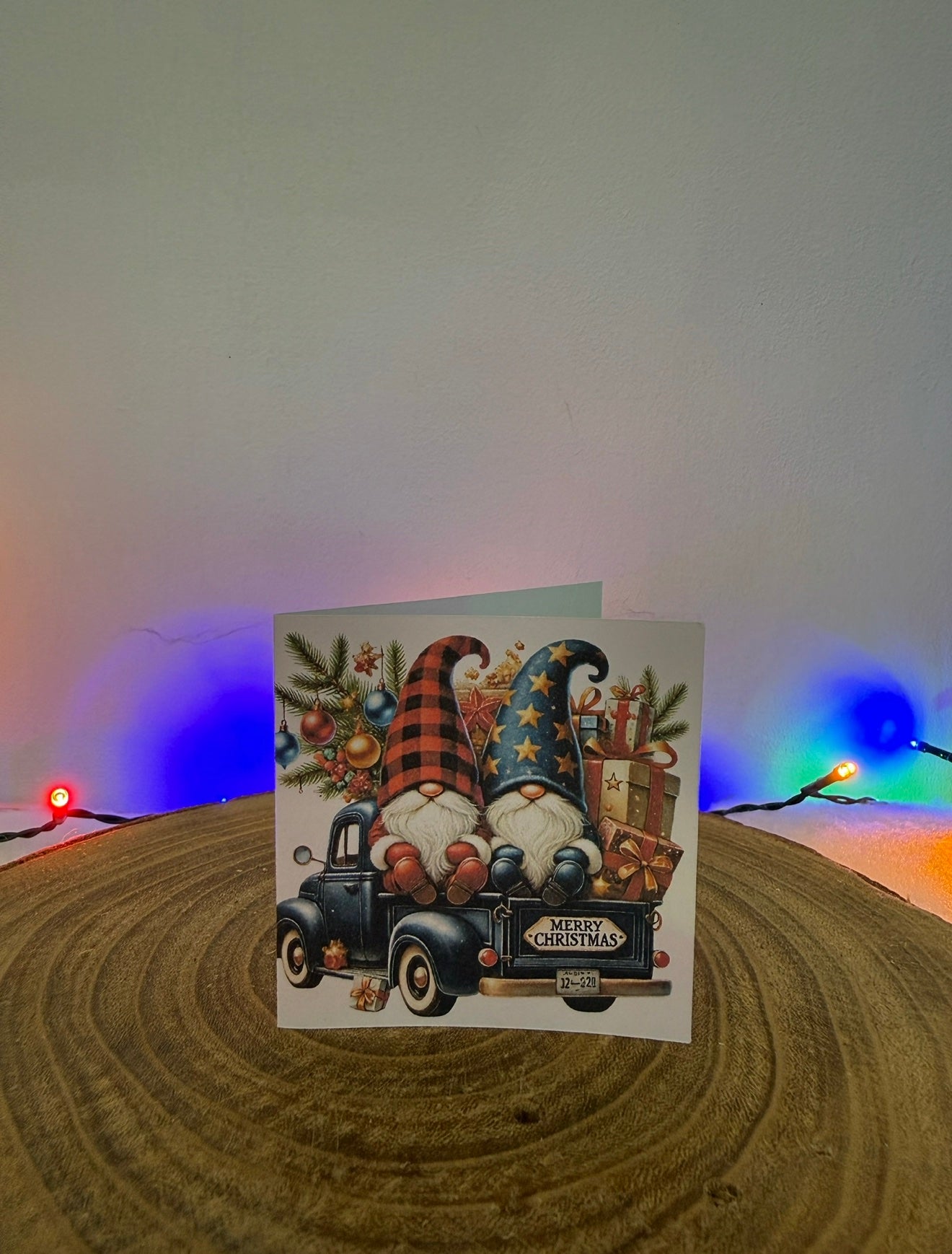 Gonk Truck Adventures – Set of 10 Small Square Christmas Cards with Envelopes