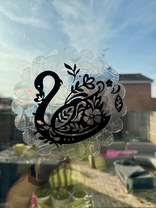 Swan Window Sun Catcher