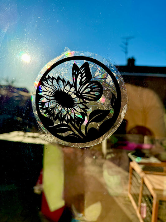 Butterfly & Sunflower Sun catcher