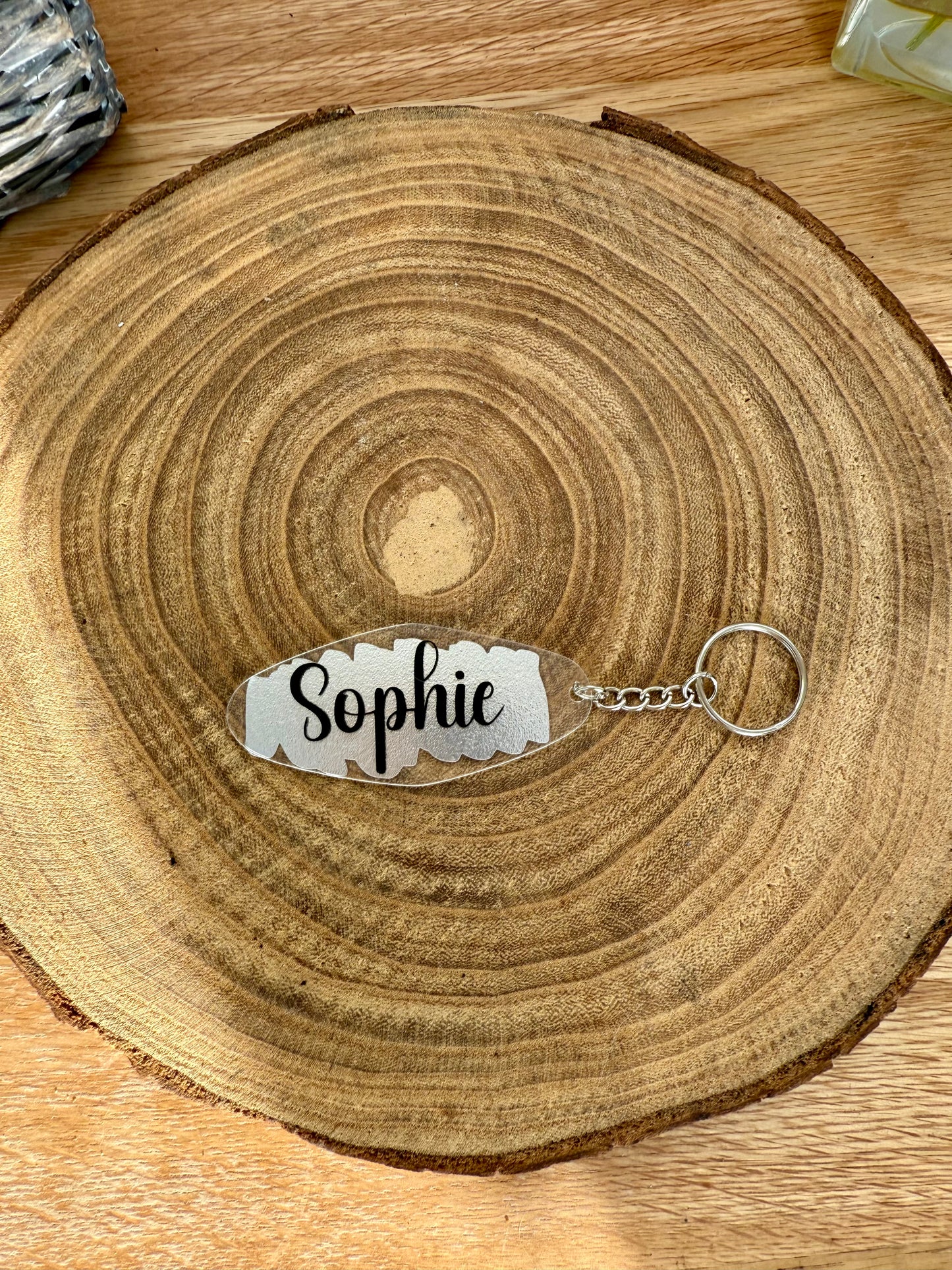 Personalised Paint Stroke Keyring