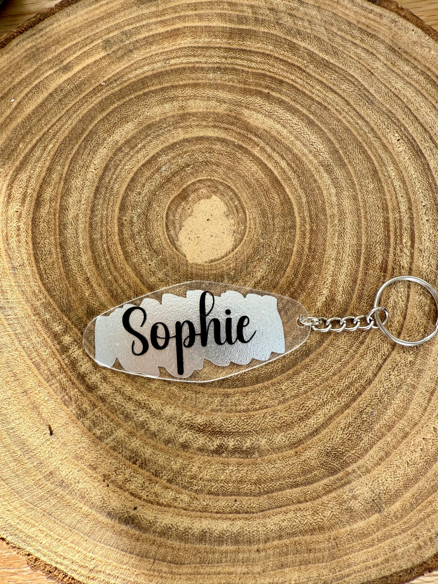 Personalised Paint Stroke Keyring