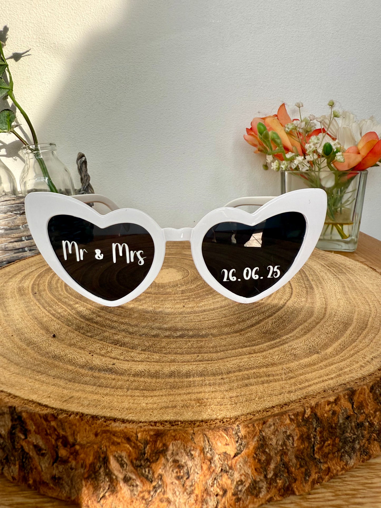 Personalised Wedding / Bridal Party Heart Sunglasses