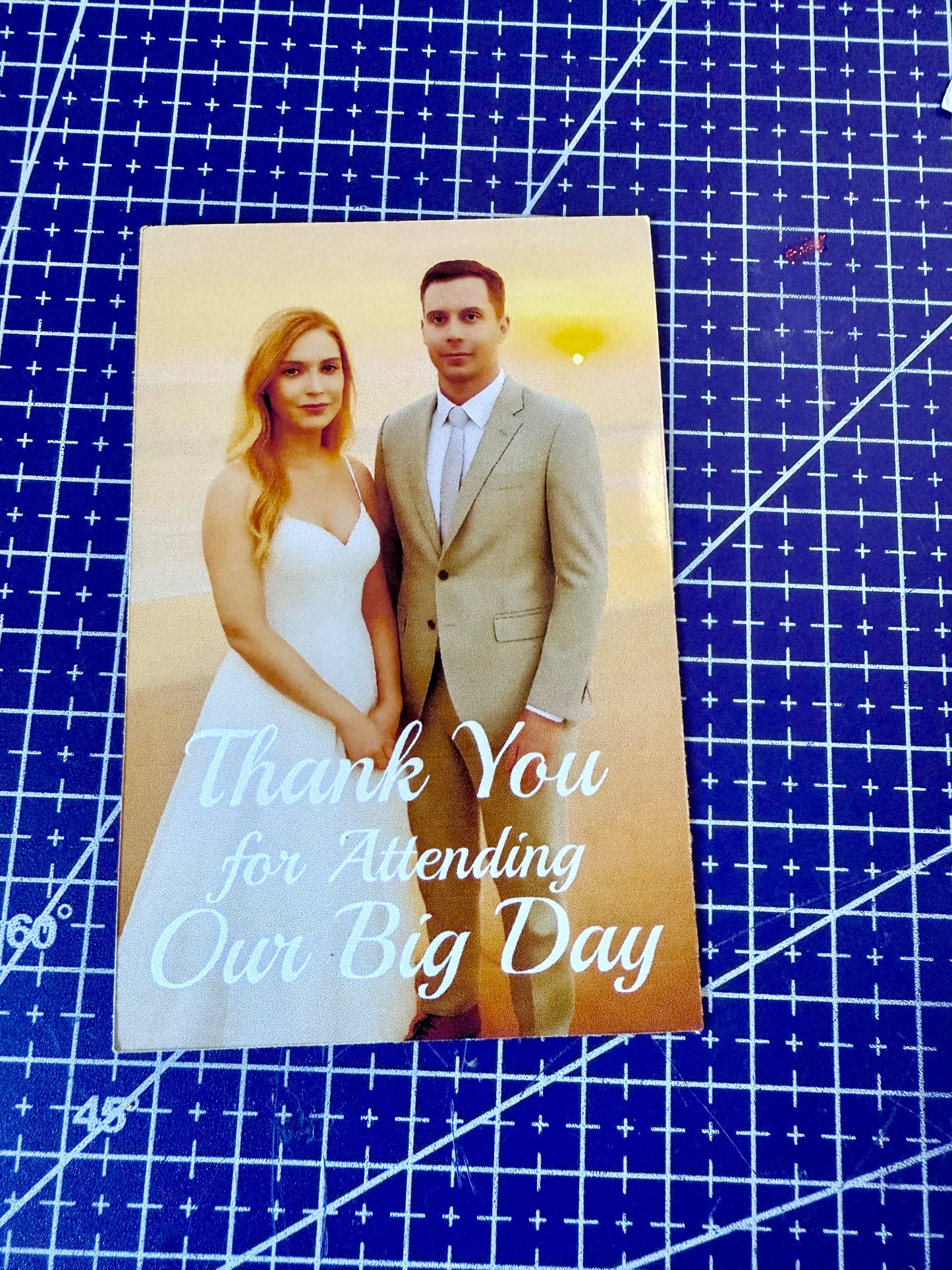 Personalised Photo Wedding Magnet – 7x10cm (Save the Date / Thank You / Favour)